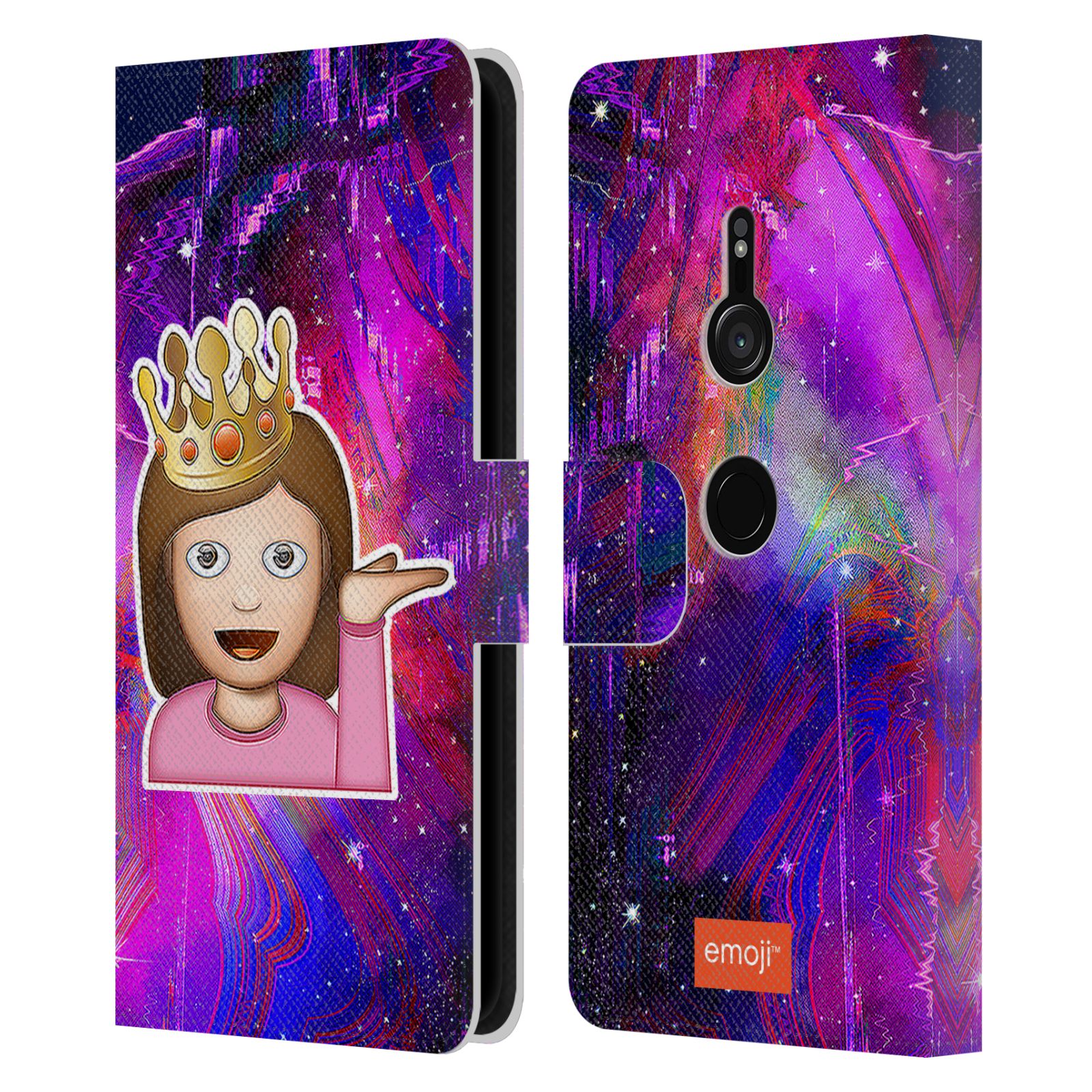 OFFICIAL emoji® SOLOS LEATHER BOOK CASE FOR SONY PHONES 1 - Picture 13 of 16
