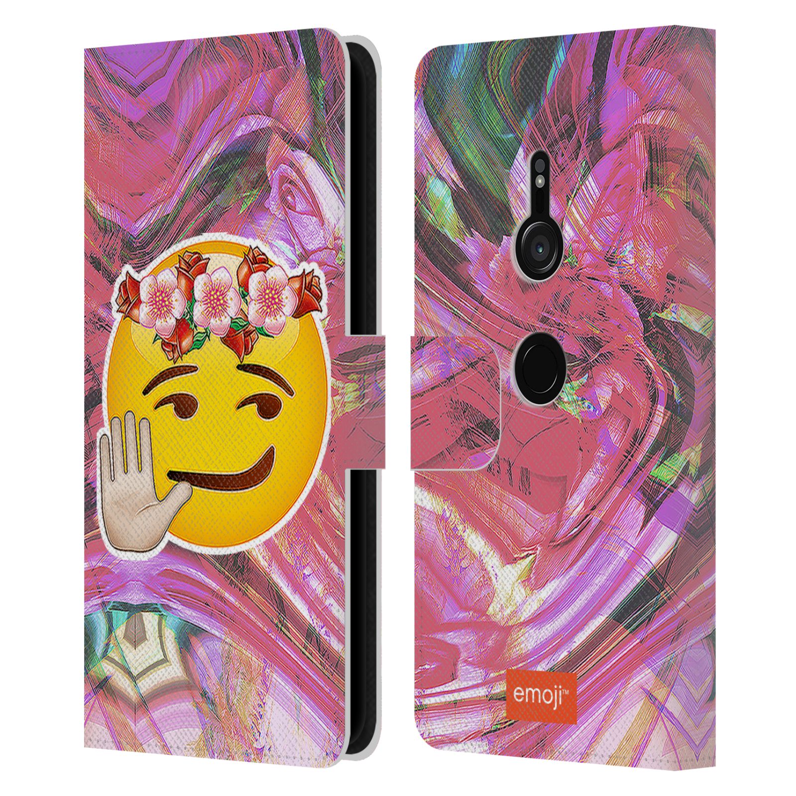 OFFICIAL emoji® SOLOS LEATHER BOOK CASE FOR SONY PHONES 1 - Picture 14 of 16