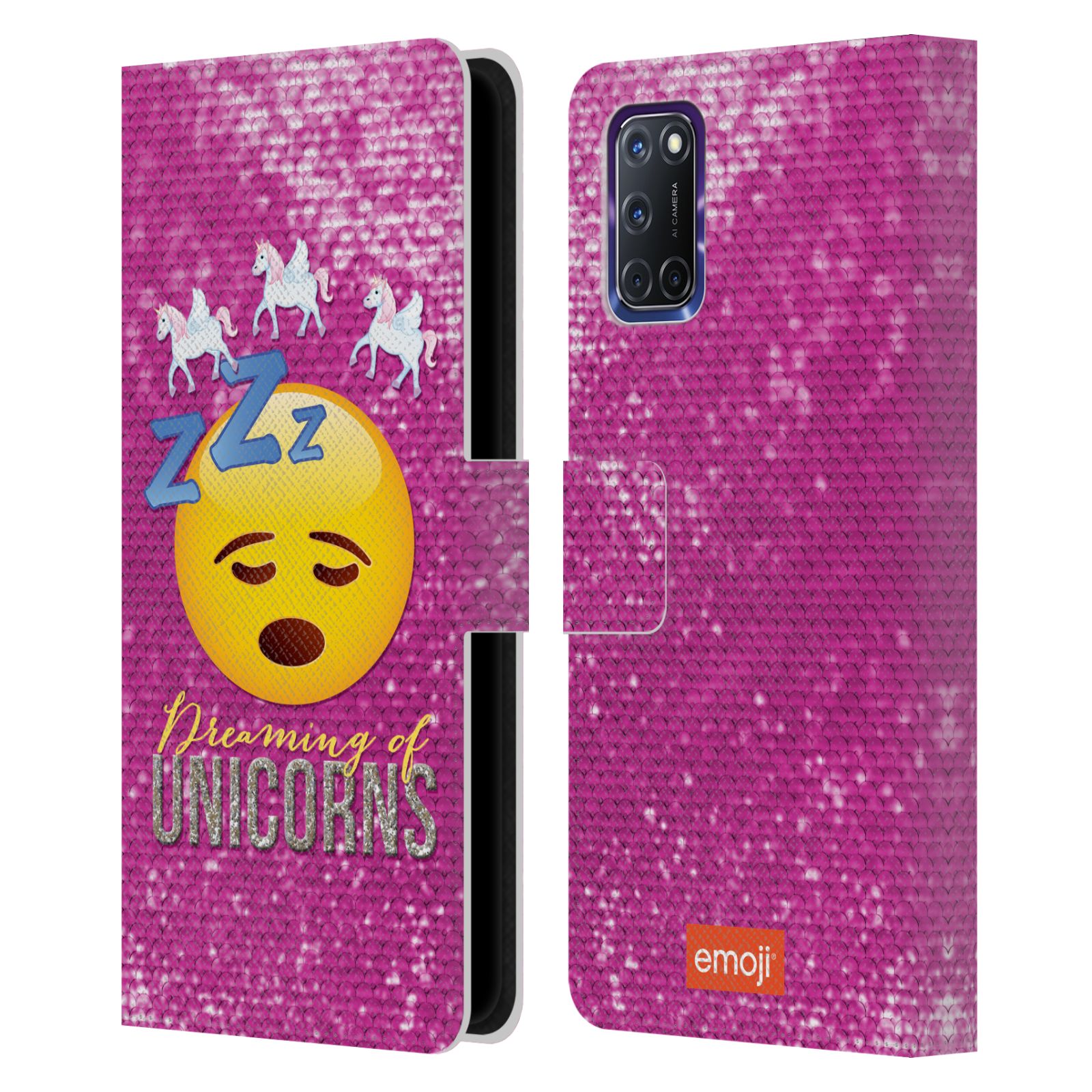 OFFICIAL emoji® TRENDY LEATHER BOOK WALLET CASE COVER FOR OPPO PHONES - 第 7/13 張圖片