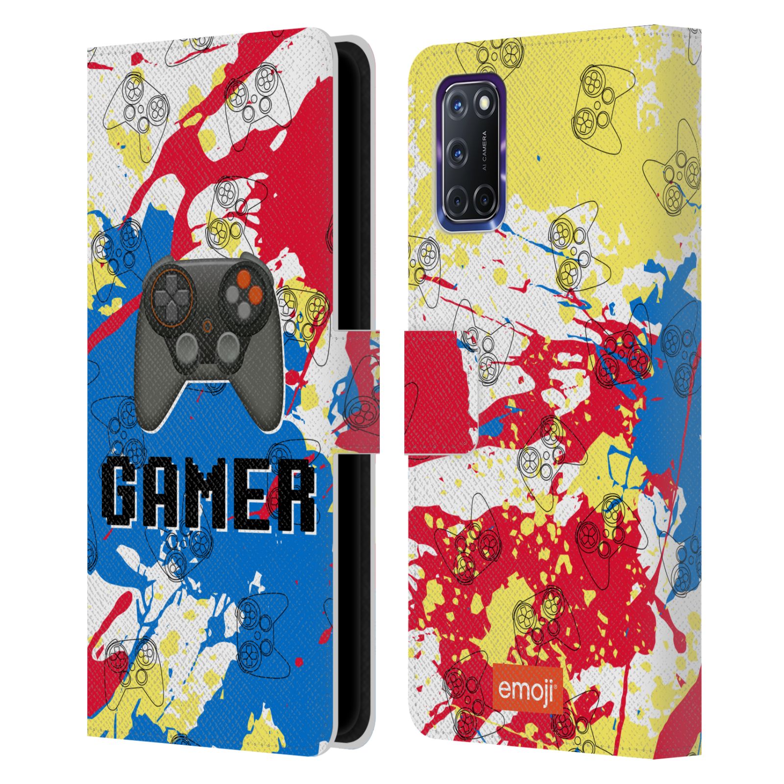 OFFICIAL emoji® TRENDY LEATHER BOOK WALLET CASE COVER FOR OPPO PHONES - 第 8/13 張圖片