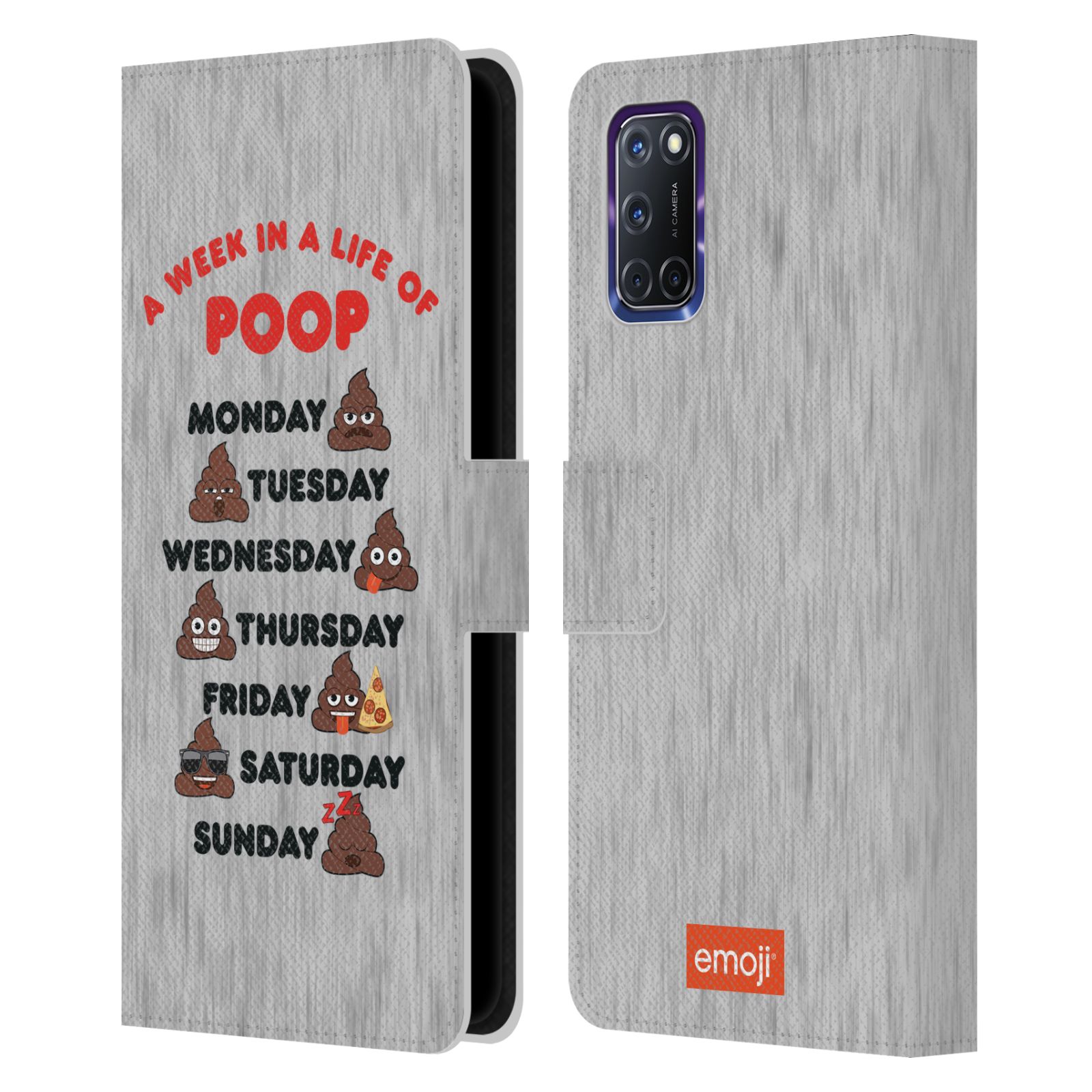 OFFICIAL emoji® TRENDY LEATHER BOOK WALLET CASE COVER FOR OPPO PHONES - 第 9/13 張圖片