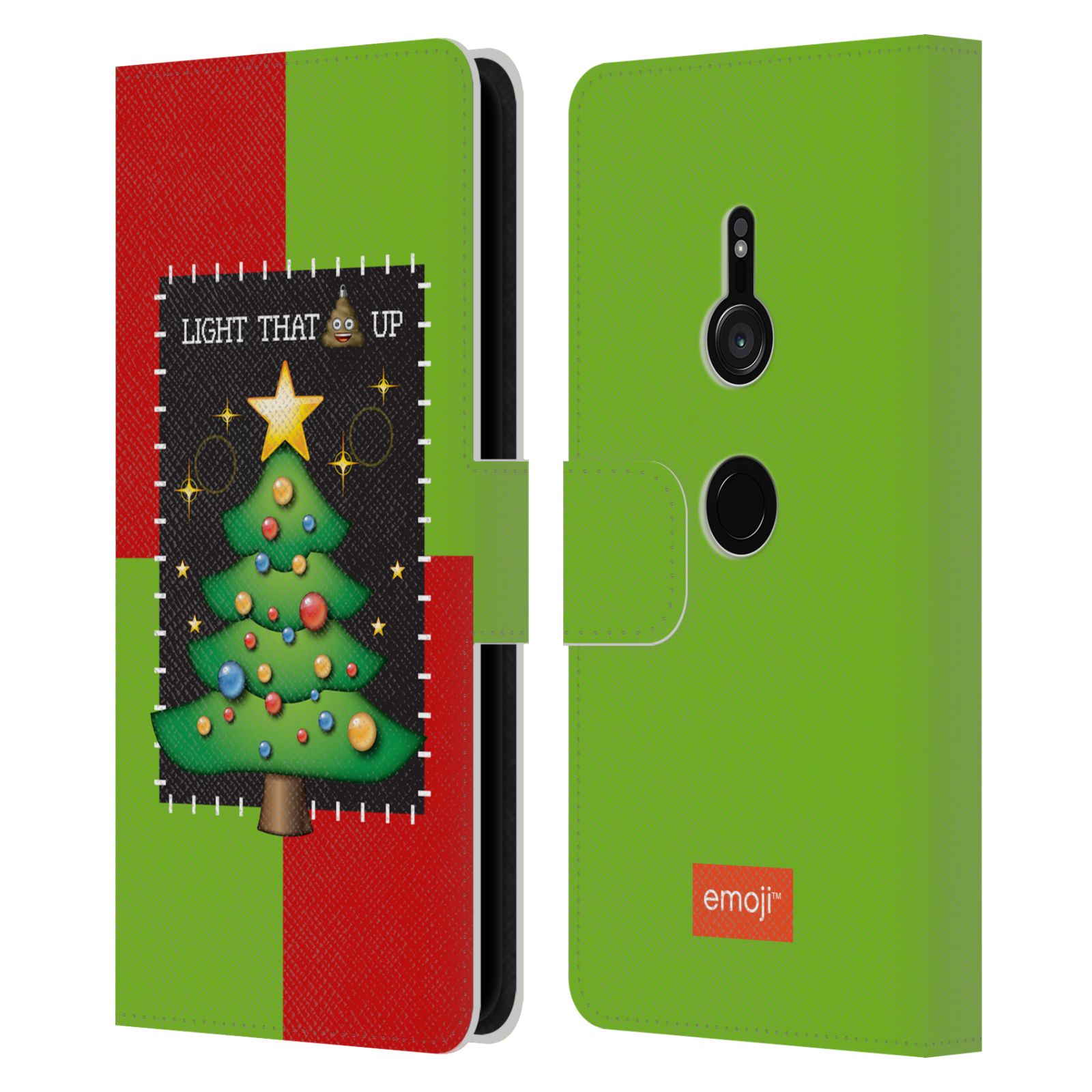 OFFICIAL emoji® UGLY CHRISTMAS LEATHER BOOK CASE FOR SONY PHONES 1 - Picture 15 of 16