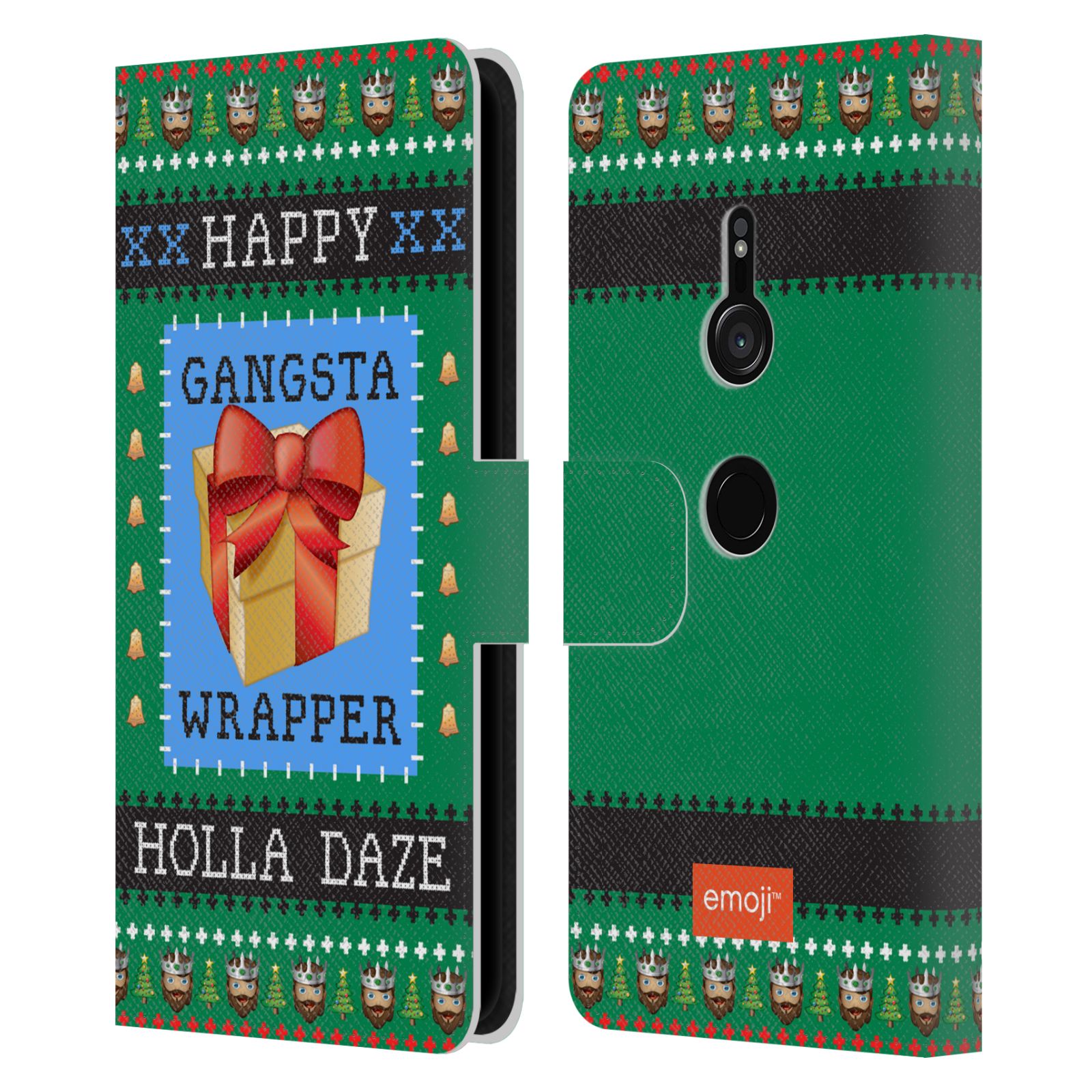 OFFICIAL emoji® UGLY CHRISTMAS LEATHER BOOK CASE FOR SONY PHONES 1 - Picture 16 of 16