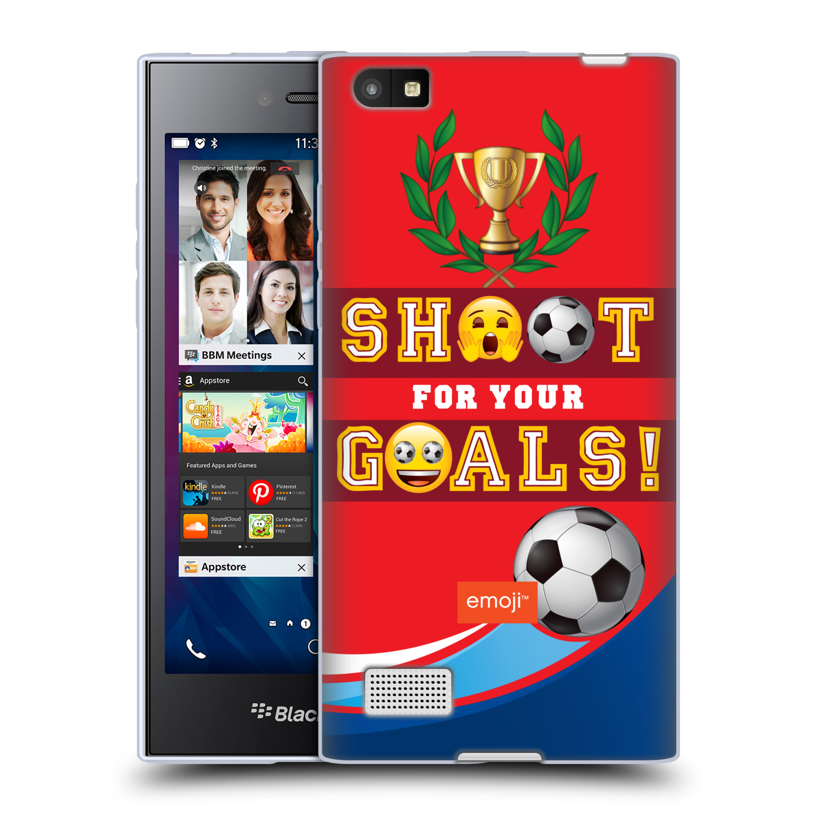 OFFICIAL emoji® WORLD CUP SOFT GEL CASE FOR BLACKBERRY PHONES - Picture 10 of 13