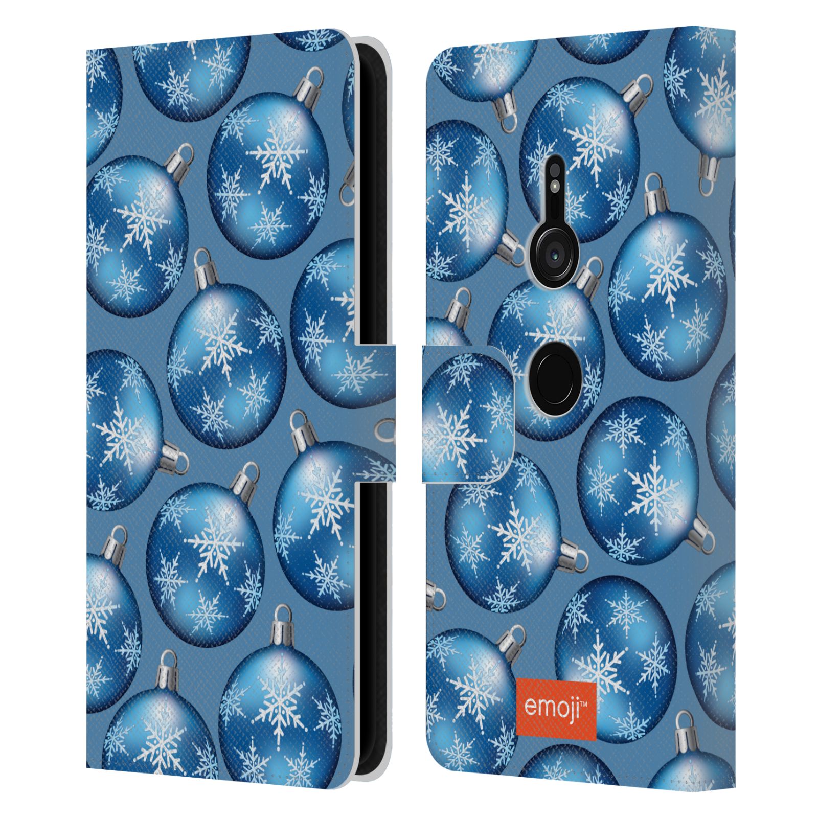 OFFICIAL emoji® WINTER PATTERNS LEATHER BOOK CASE FOR SONY PHONES 1 - Picture 7 of 10