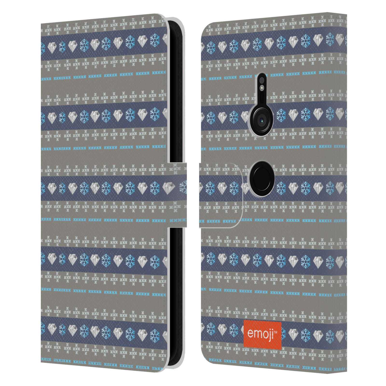 OFFICIAL emoji® WINTER PATTERNS LEATHER BOOK CASE FOR SONY PHONES 1 - Picture 9 of 10