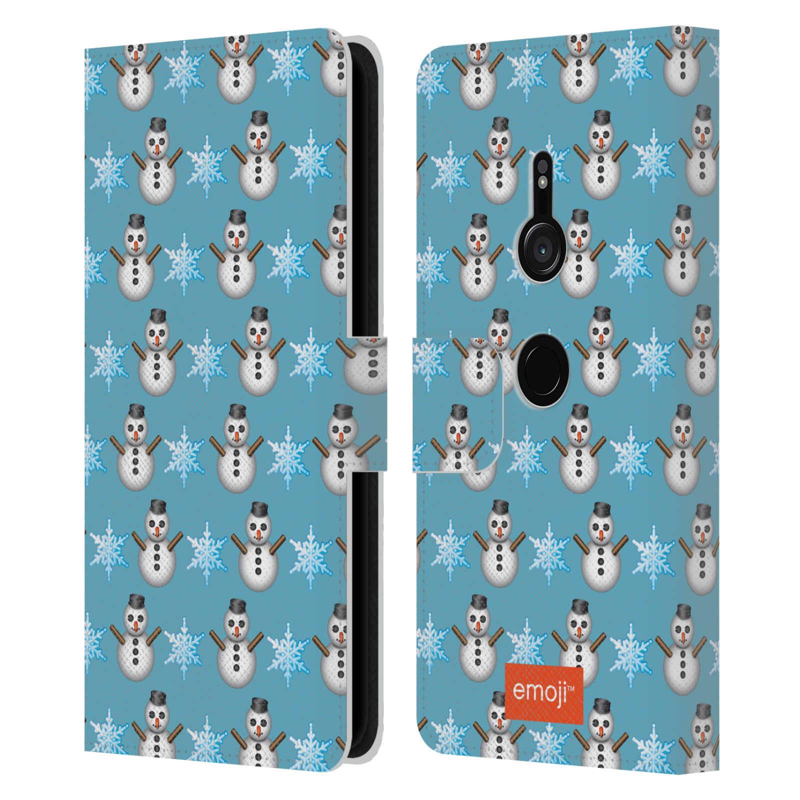 OFFICIAL emoji® WINTER PATTERNS LEATHER BOOK CASE FOR SONY PHONES 1 - Picture 10 of 10