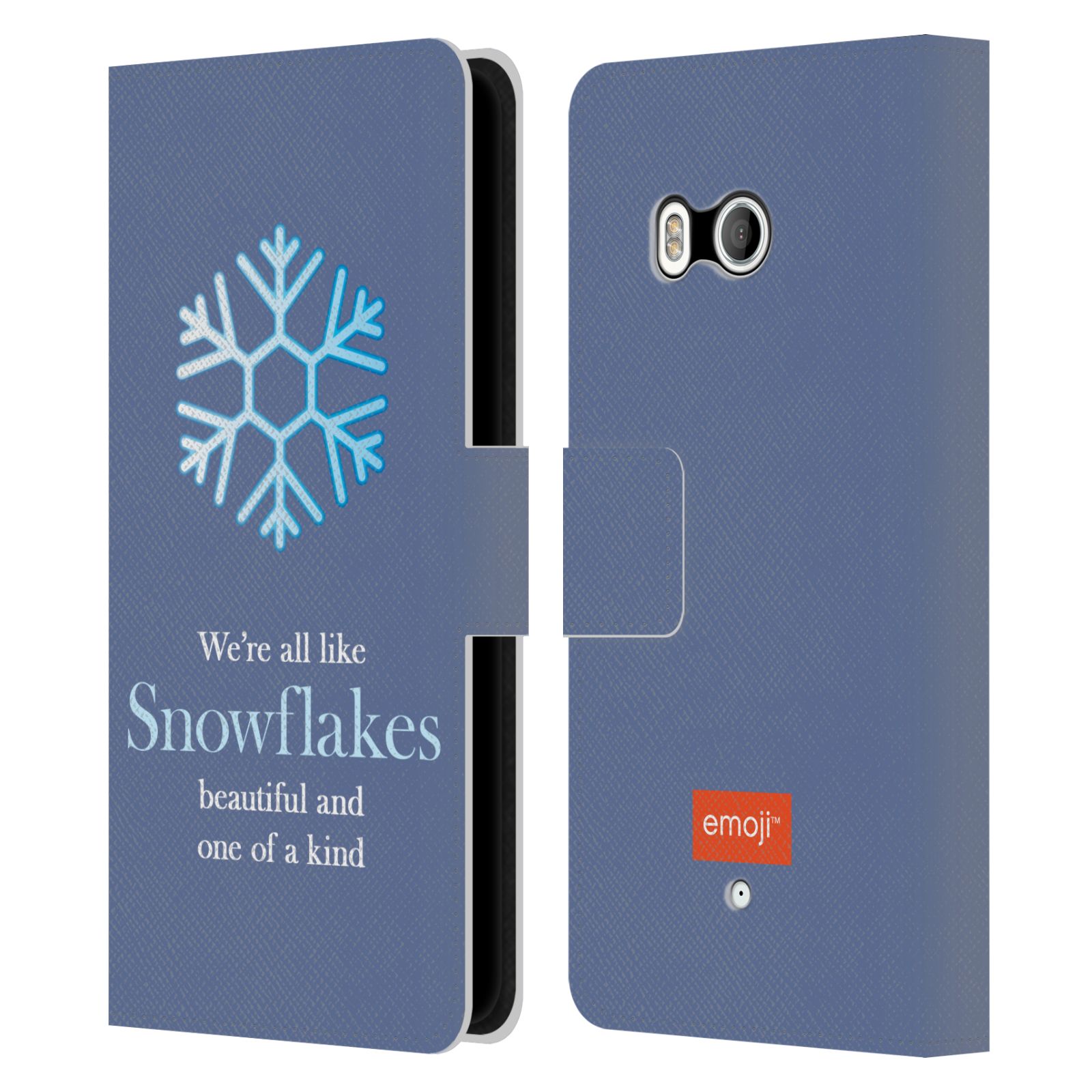 OFFICIAL emoji® WINTER QUOTES LEATHER BOOK WALLET CASE COVER FOR HTC PHONES 1 - Picture 7 of 7