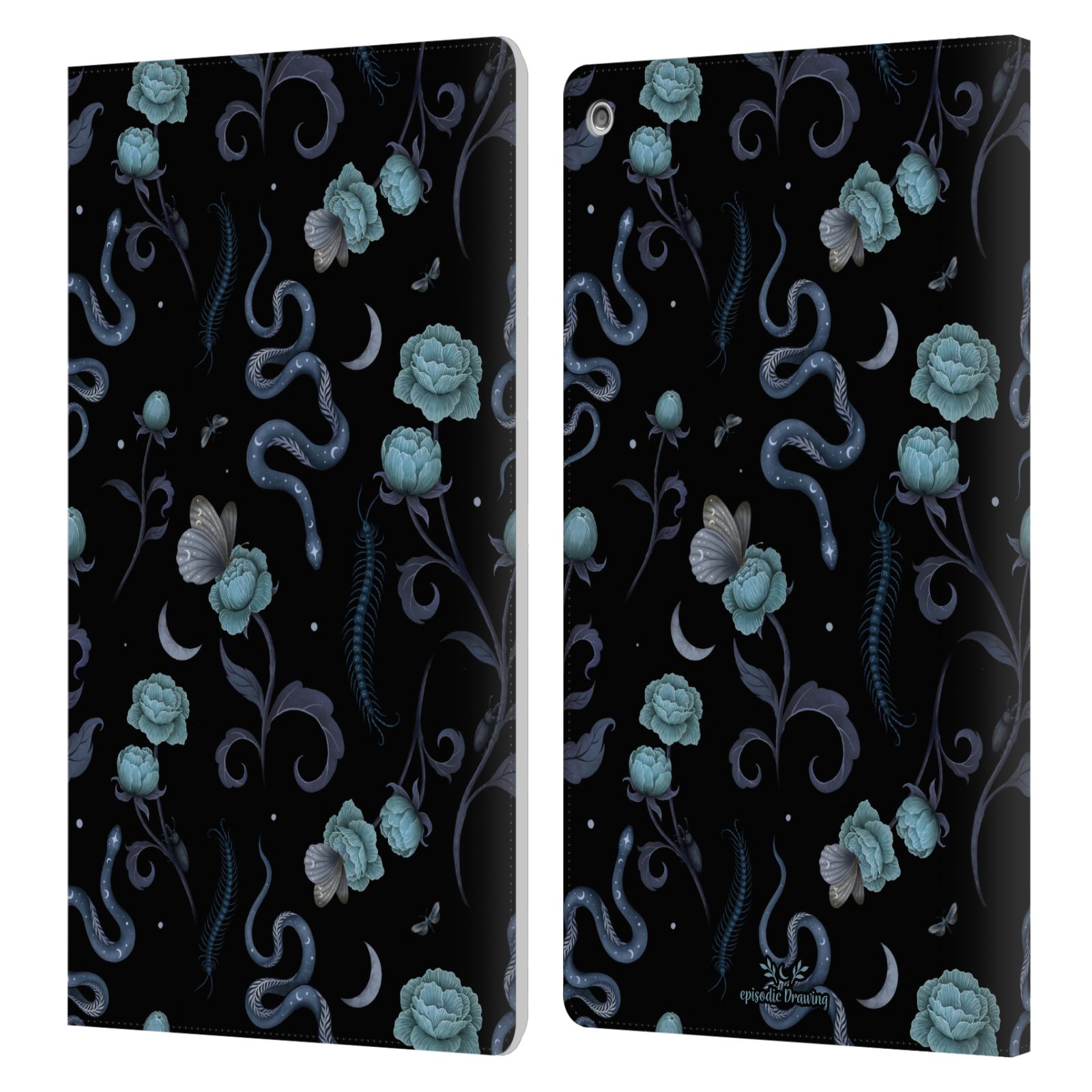 OFFICIAL EPISODIC DRAWING FLORALS & SERPENTS LEATHER BOOK CASE FOR AMAZON FIRE - Picture 7 of 16
