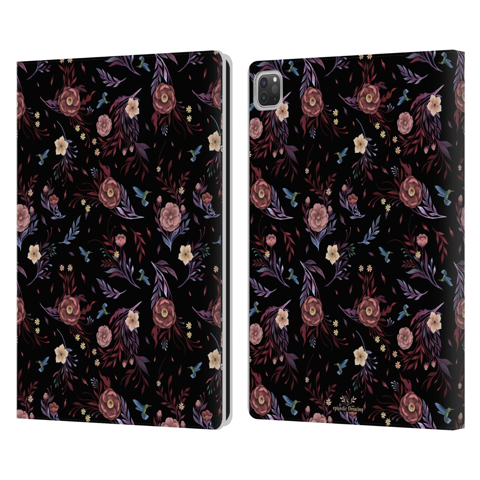 OFFICIAL EPISODIC DRAWING FLORALS & SERPENTS LEATHER BOOK CASE FOR APPLE iPAD - Picture 8 of 16