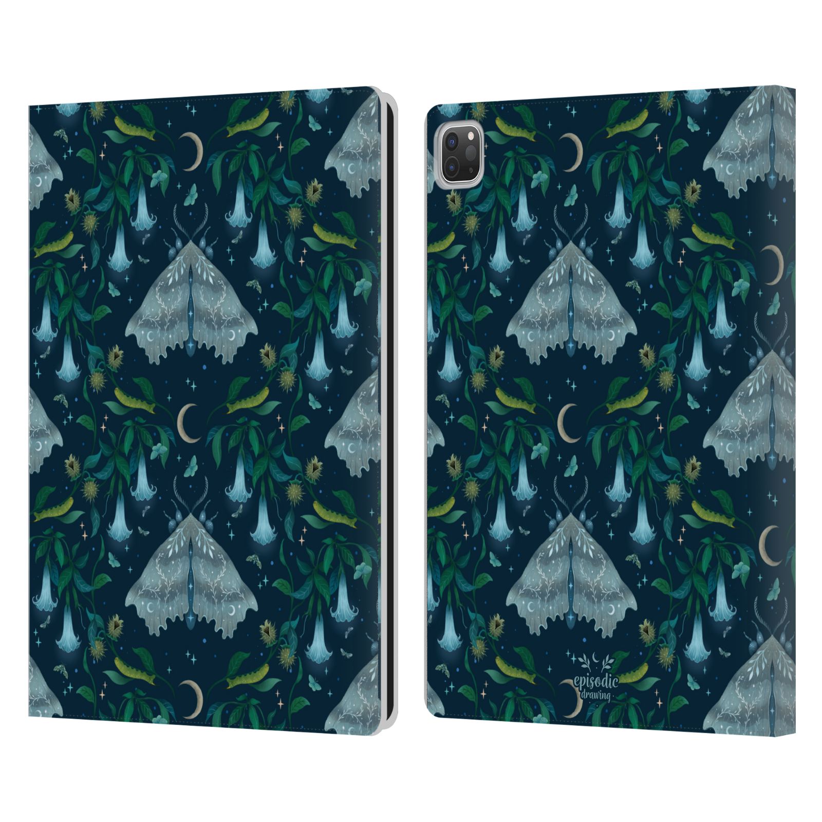 OFFICIAL EPISODIC DRAWING SPOOKY PATTERNS LEATHER BOOK CASE FOR APPLE iPAD - Picture 7 of 16