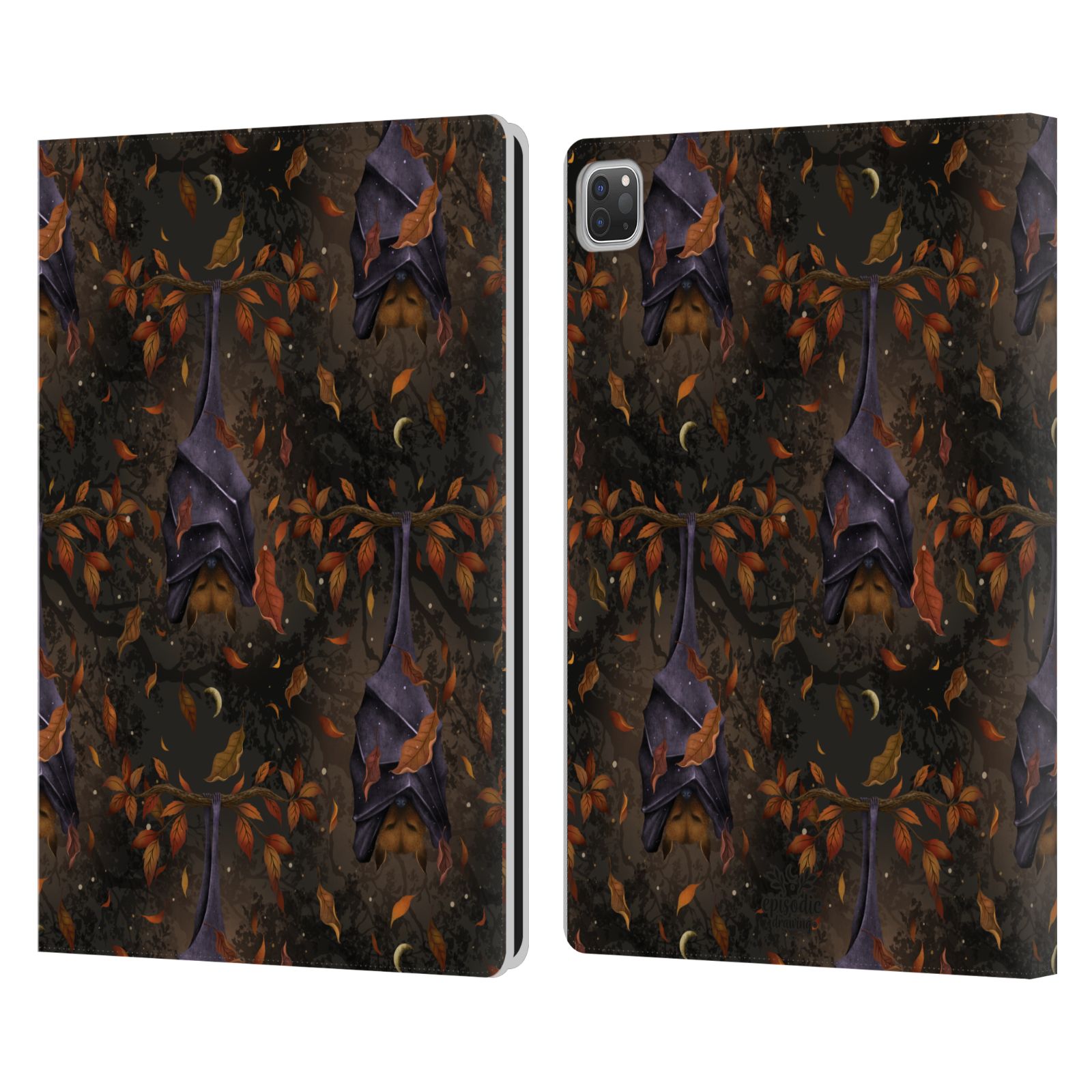 OFFICIAL EPISODIC DRAWING SPOOKY PATTERNS LEATHER BOOK CASE FOR APPLE iPAD - Picture 8 of 16