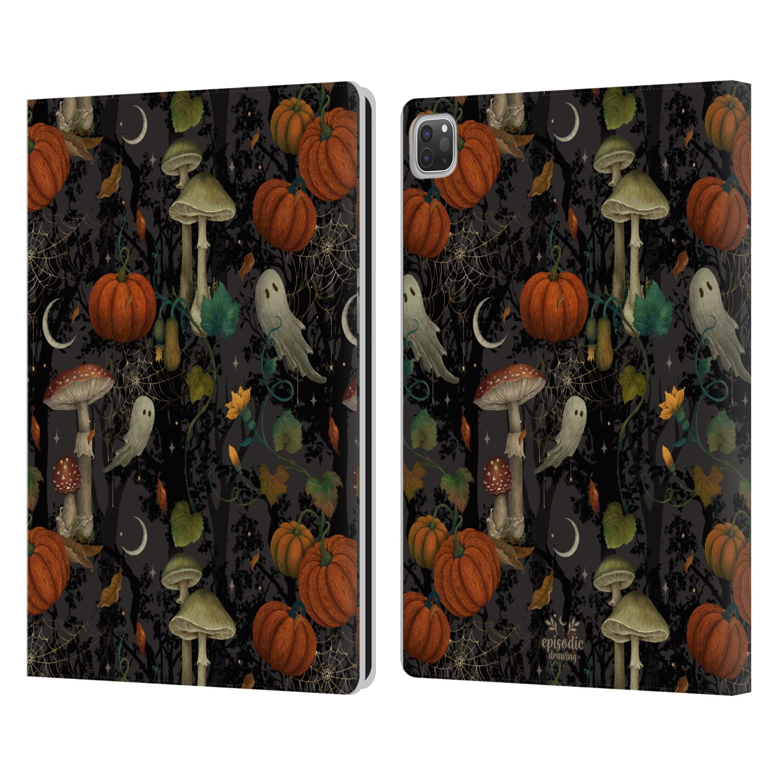 OFFICIAL EPISODIC DRAWING SPOOKY PATTERNS LEATHER BOOK CASE FOR APPLE iPAD - Picture 15 of 16
