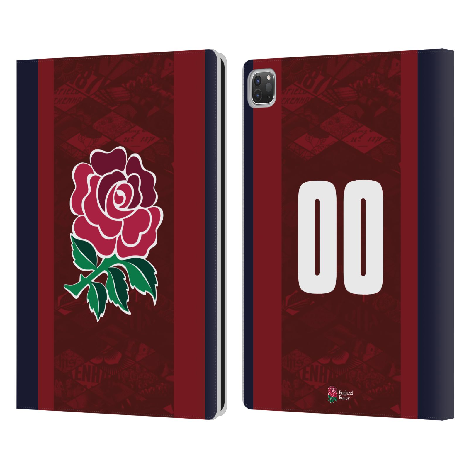 PERSONALISED ENGLAND RUGBY UNION 2024/25 KIT LEATHER BOOK CASE FOR APPLE iPAD - 第 7/8 張圖片