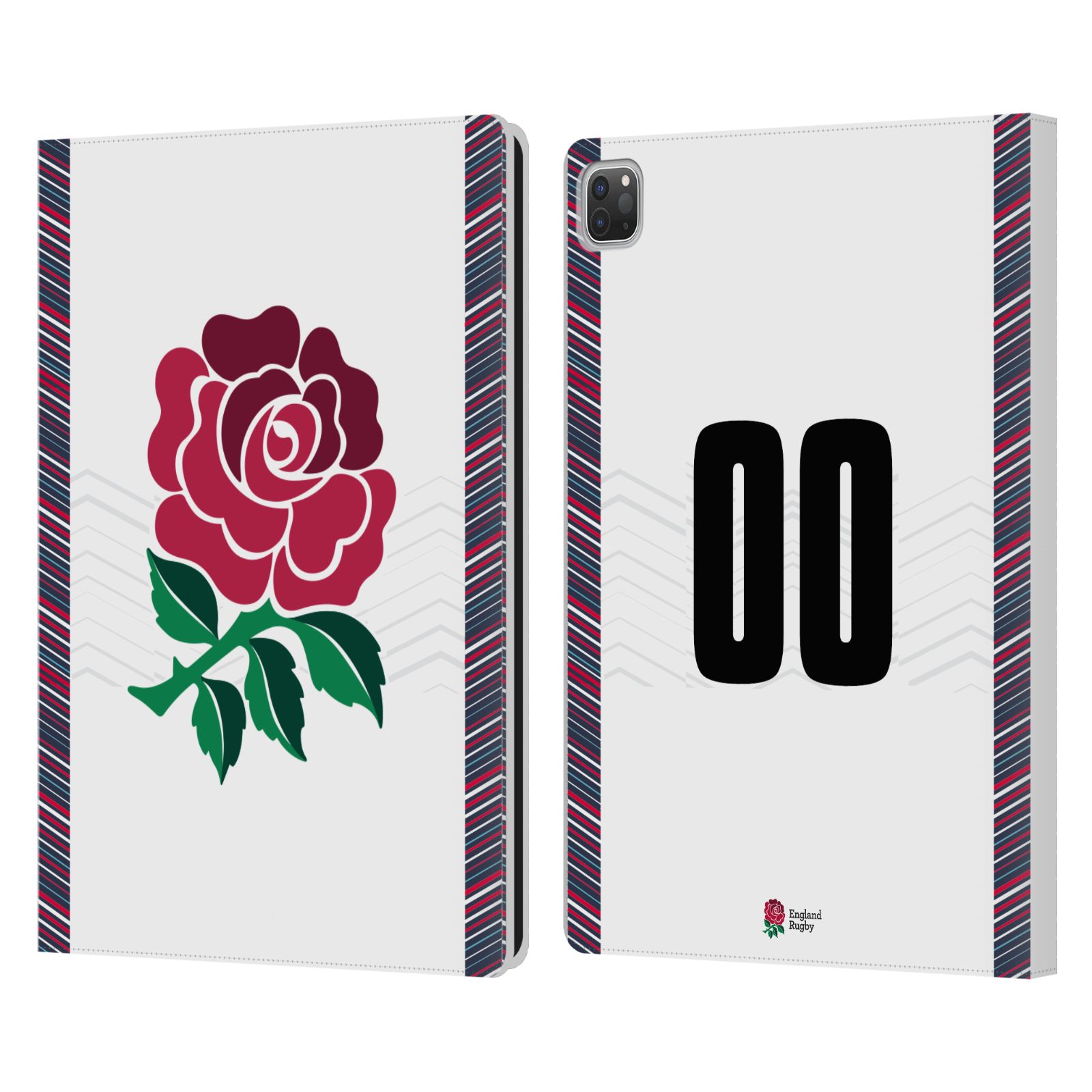 PERSONALISED ENGLAND RUGBY UNION 2024/25 KIT LEATHER BOOK CASE FOR APPLE iPAD - 第 8/8 張圖片