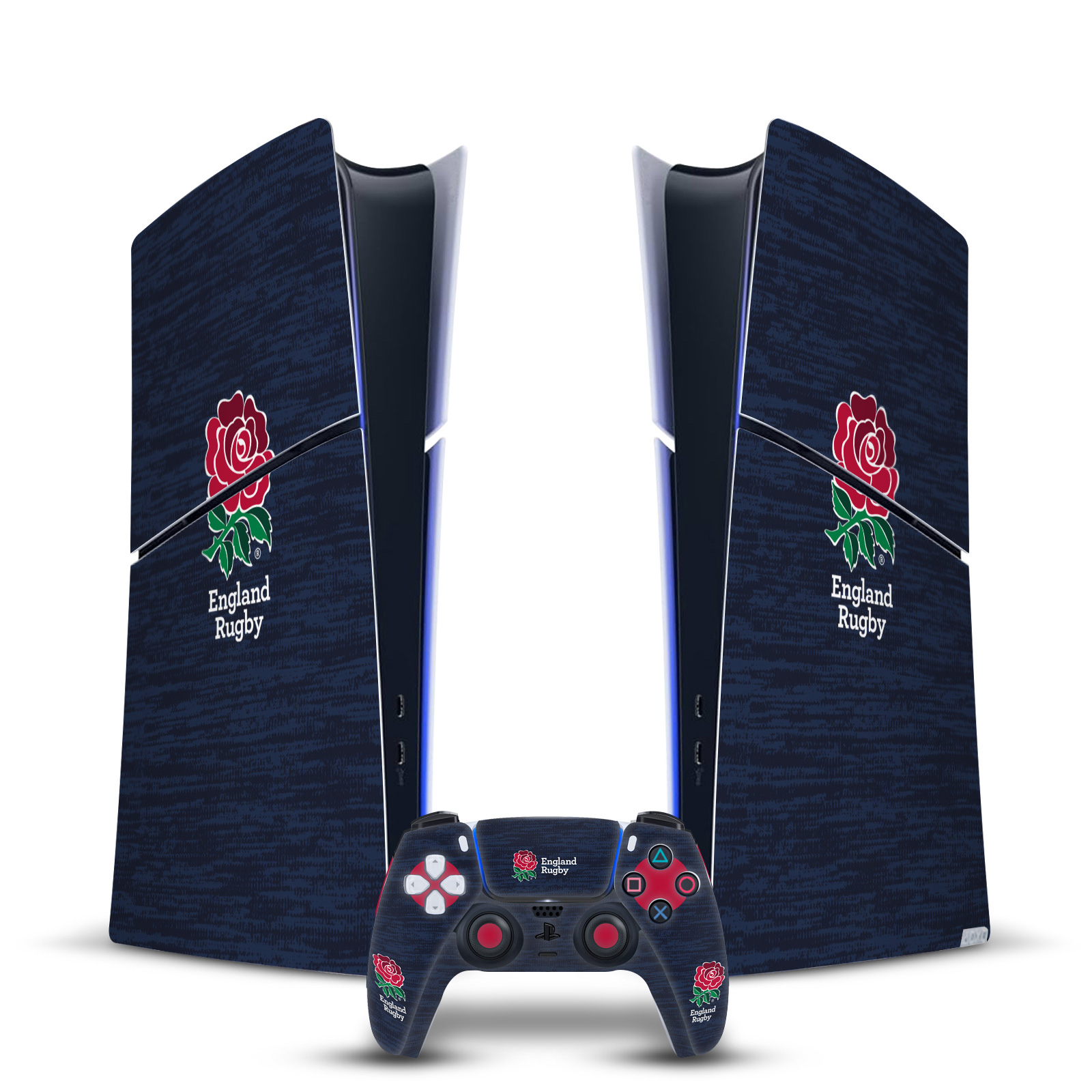 ENGLAND RUGBY UNION LOGO ART SKIN PS5 SLIM DIGITAL EDITION CONSOLE & CONTROLLER