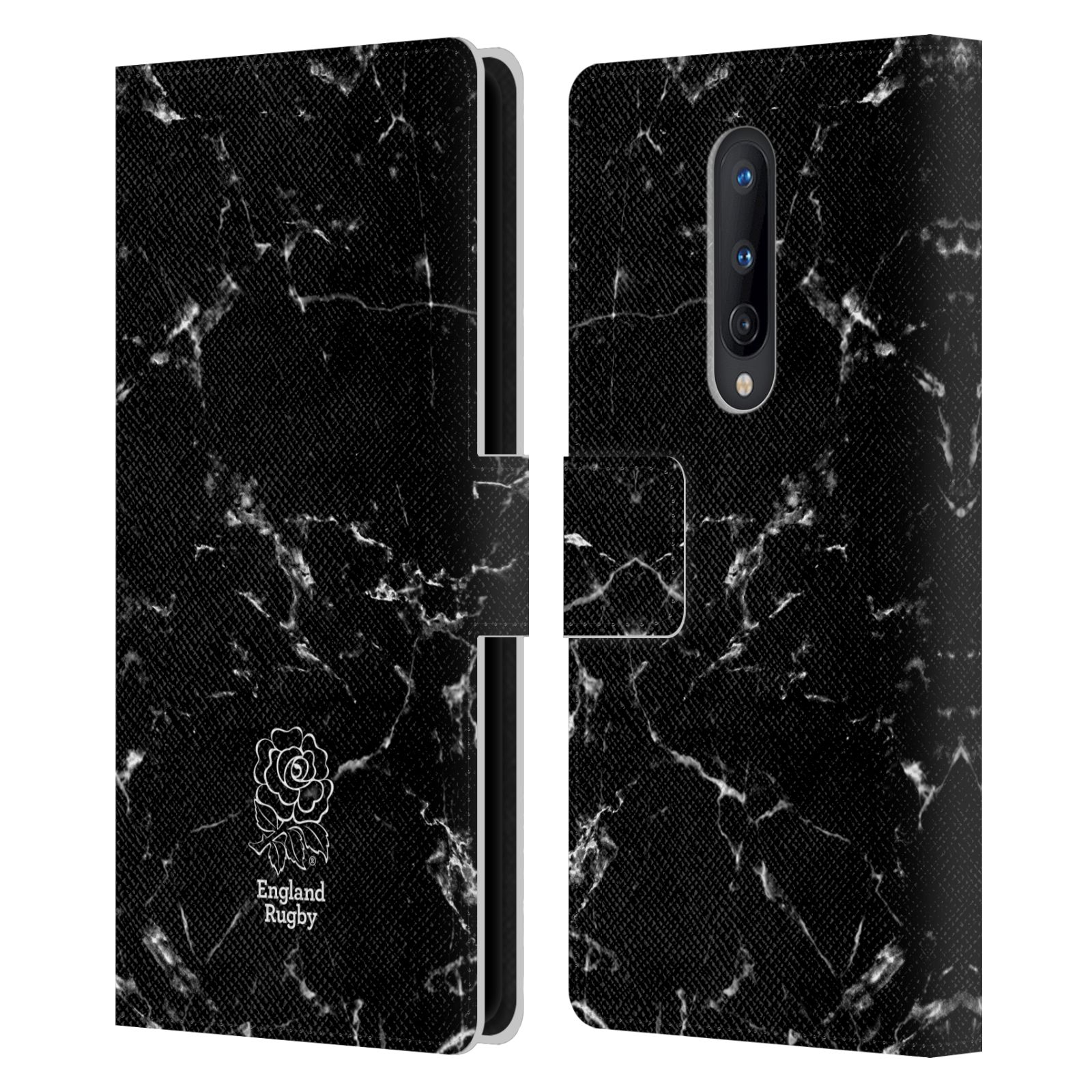 OFFICIAL ENGLAND RUGBY UNION MARBLE LEATHER BOOK CASE FOR BLACKBERRY ONEPLUS - Picture 7 of 9