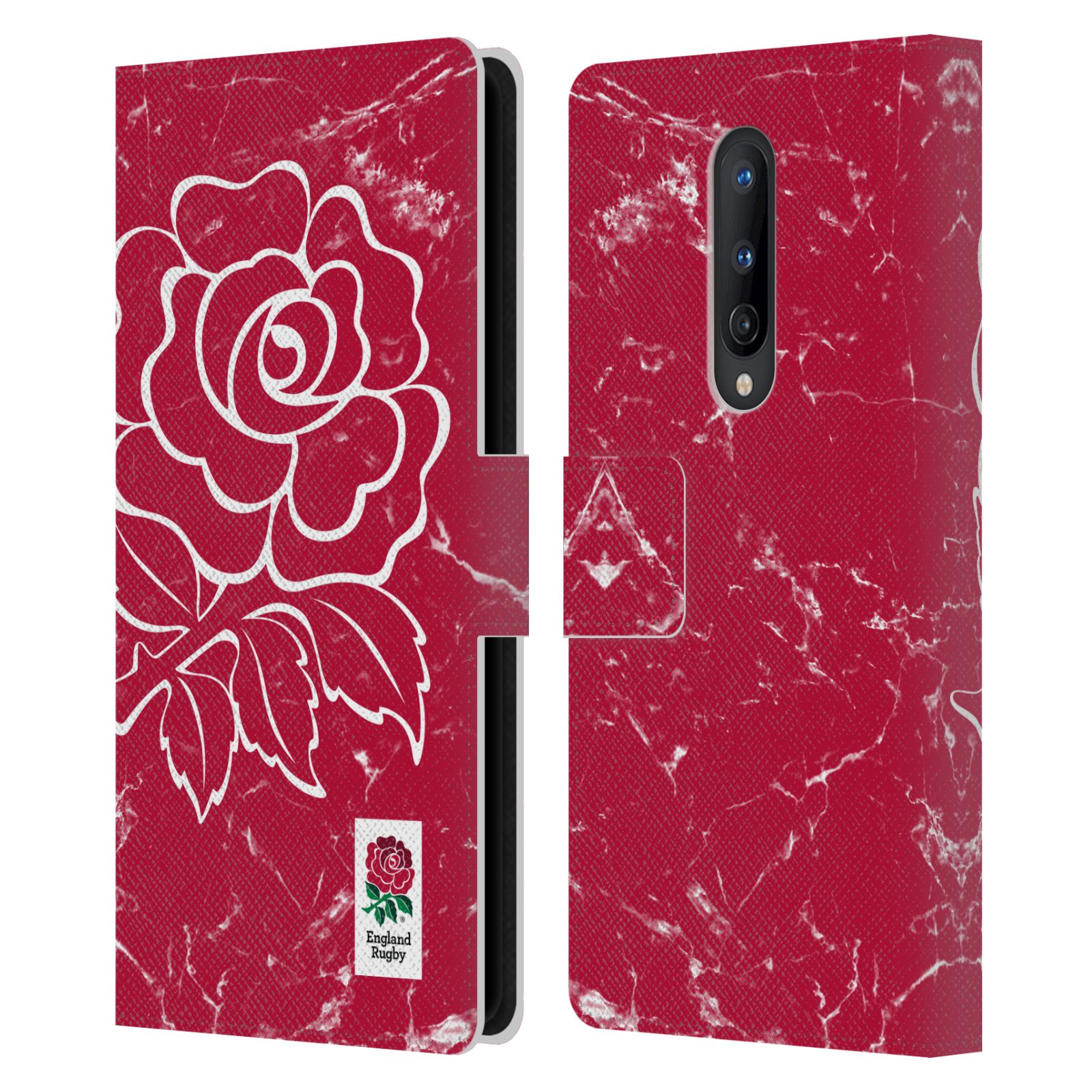 OFFICIAL ENGLAND RUGBY UNION MARBLE LEATHER BOOK CASE FOR BLACKBERRY ONEPLUS - Picture 8 of 9