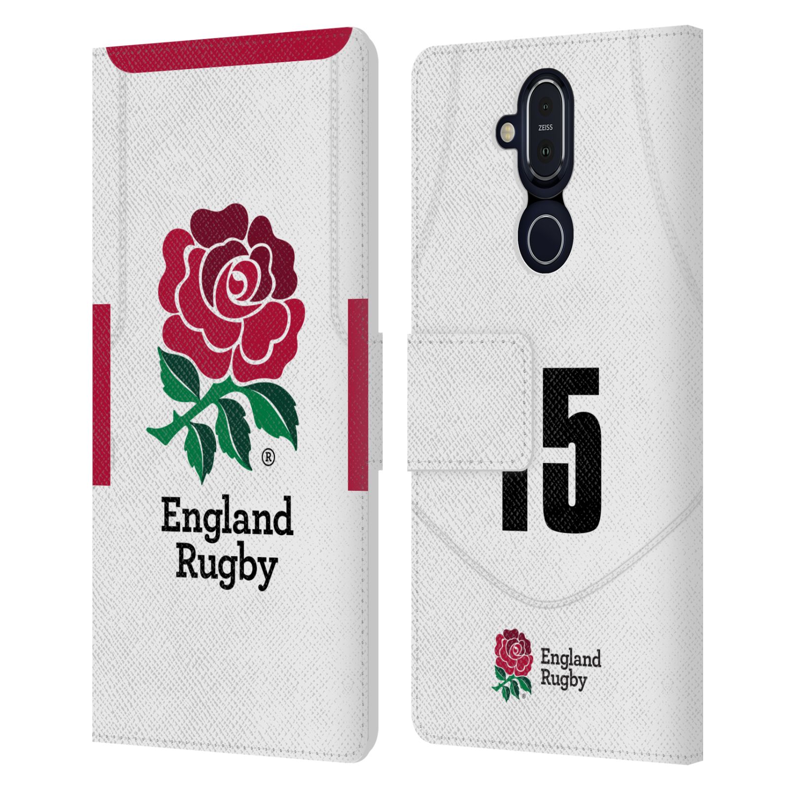 ENGLAND RUGBY UNION 2020/21 PLAYERS HOME KIT LEATHER BOOK CASE FOR NOKIA PHONES - Picture 21 of 21