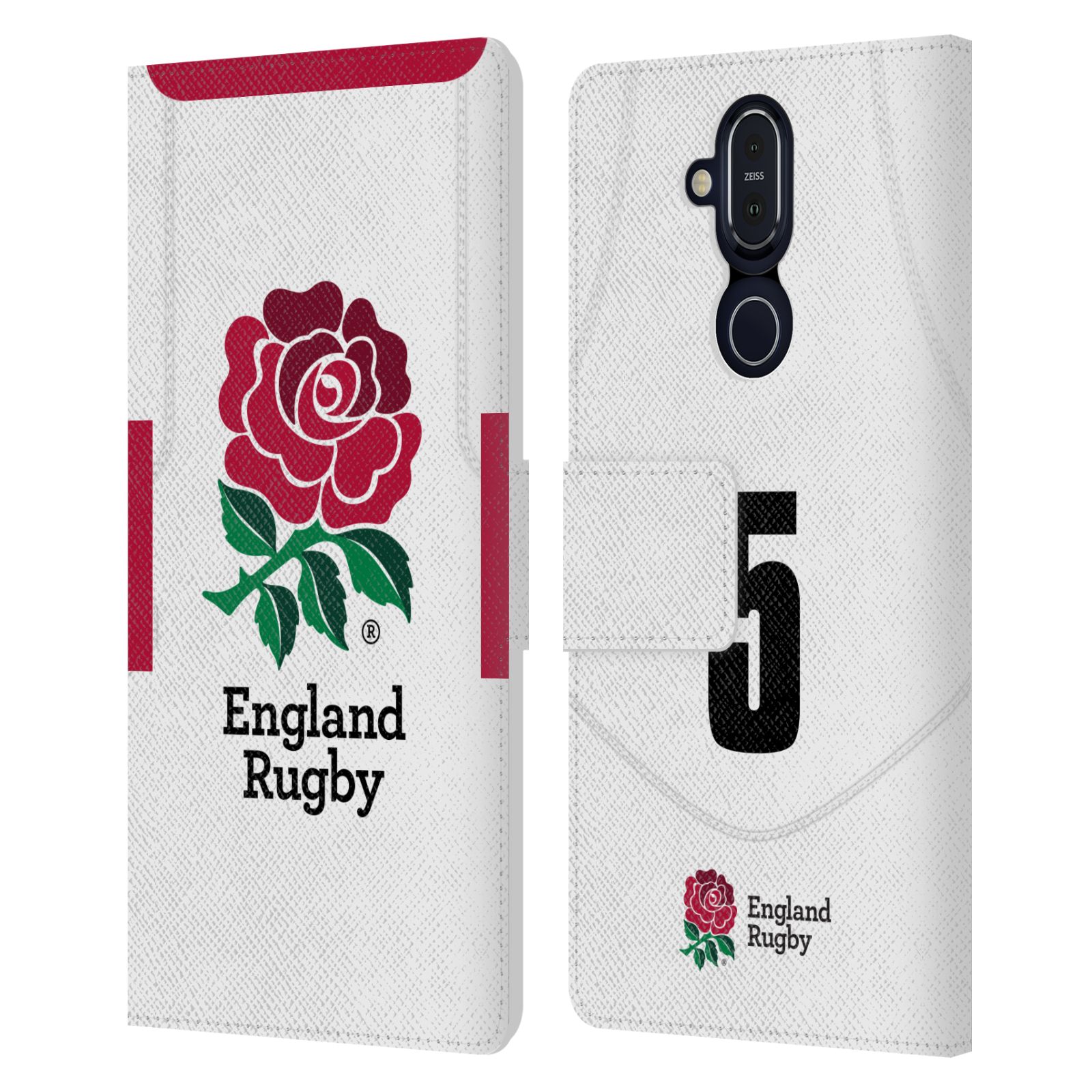 ENGLAND RUGBY UNION 2020/21 PLAYERS HOME KIT LEATHER BOOK CASE FOR NOKIA PHONES - Picture 11 of 21