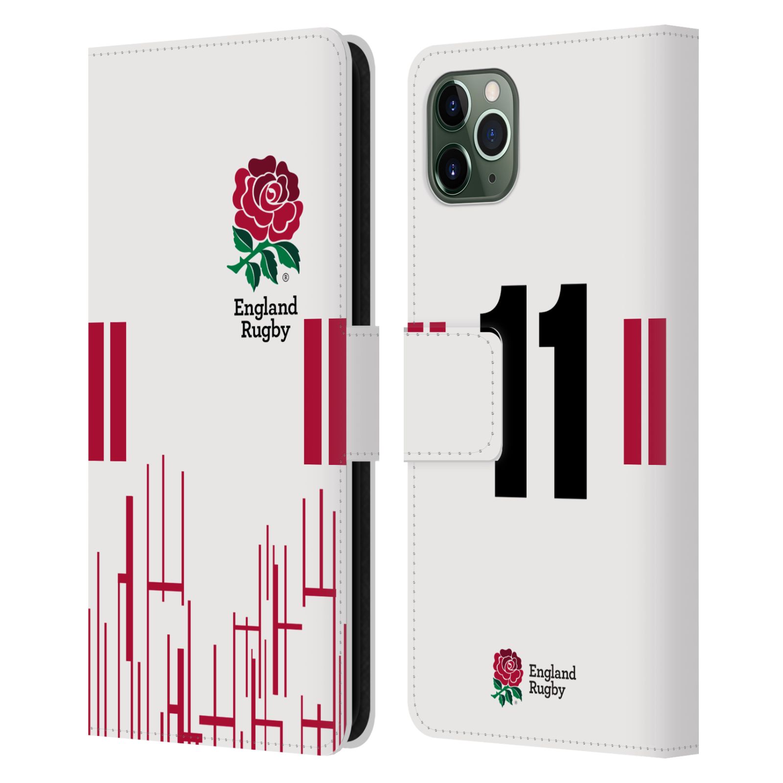 ENGLAND RUGBY UNION 2022/23 PLAYERS HOME KIT LEATHER BOOK CASE FOR APPLE iPHONE - Picture 17 of 19