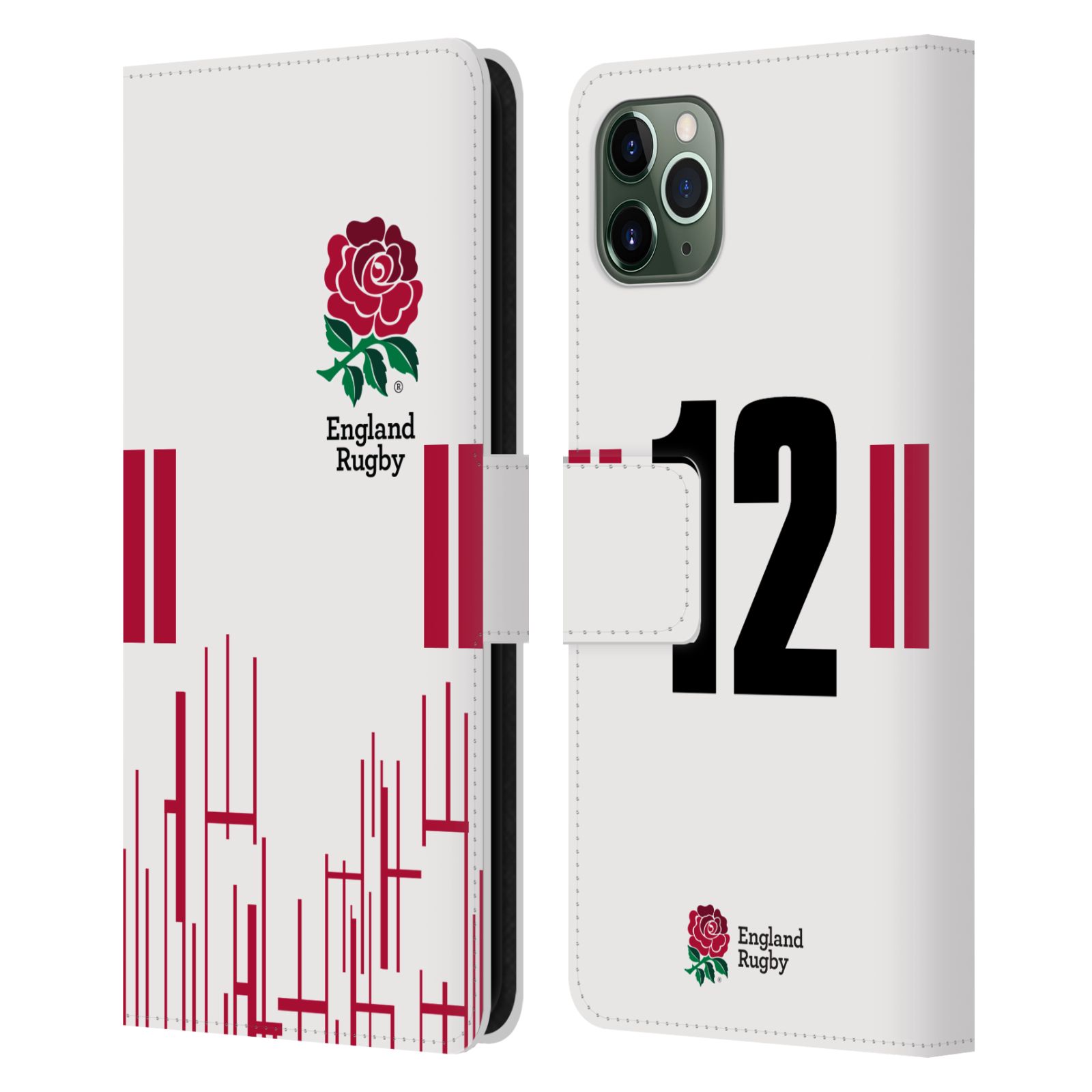 ENGLAND RUGBY UNION 2022/23 PLAYERS HOME KIT LEATHER BOOK CASE FOR APPLE iPHONE - Picture 18 of 19