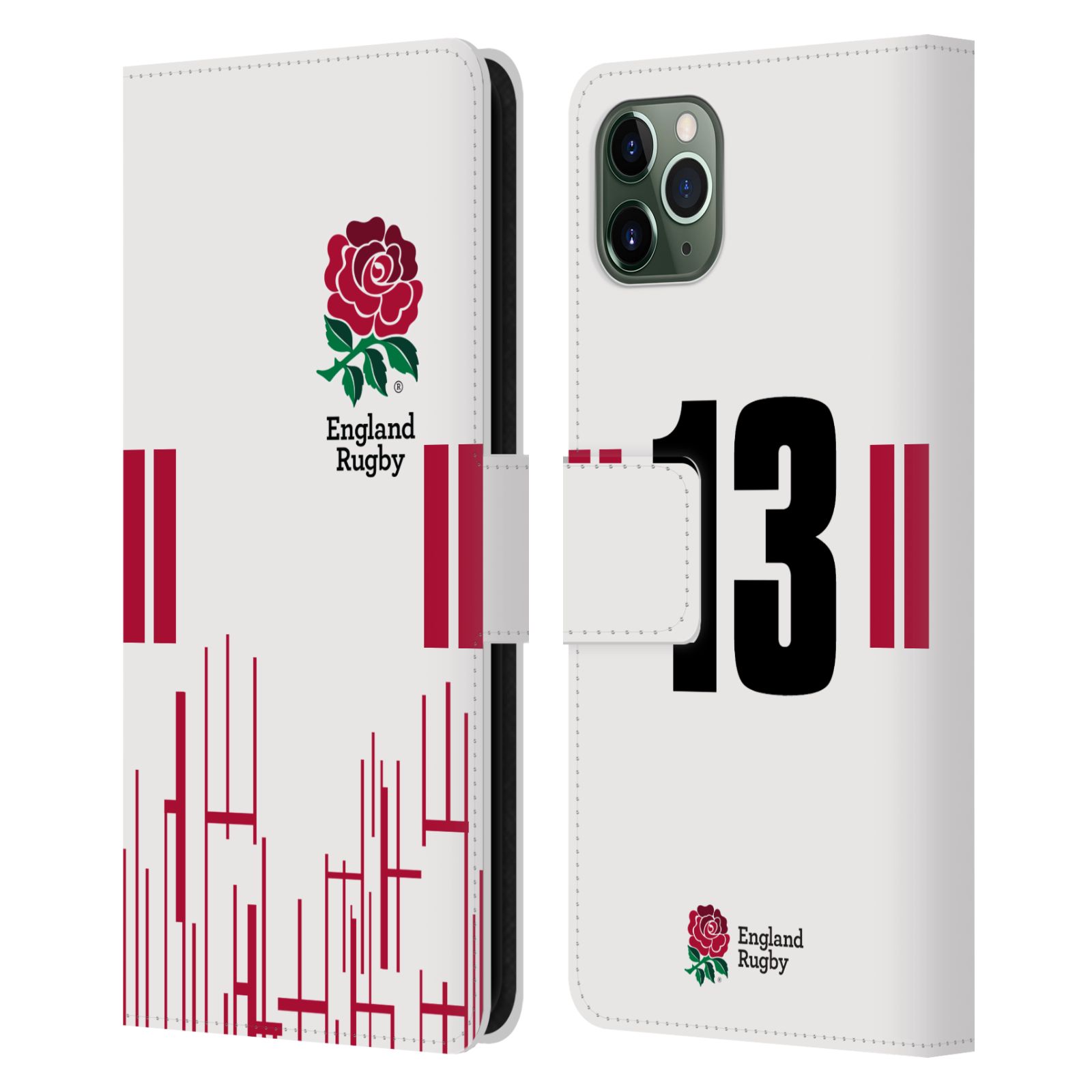 ENGLAND RUGBY UNION 2022/23 PLAYERS HOME KIT LEATHER BOOK CASE FOR APPLE iPHONE - Picture 19 of 19