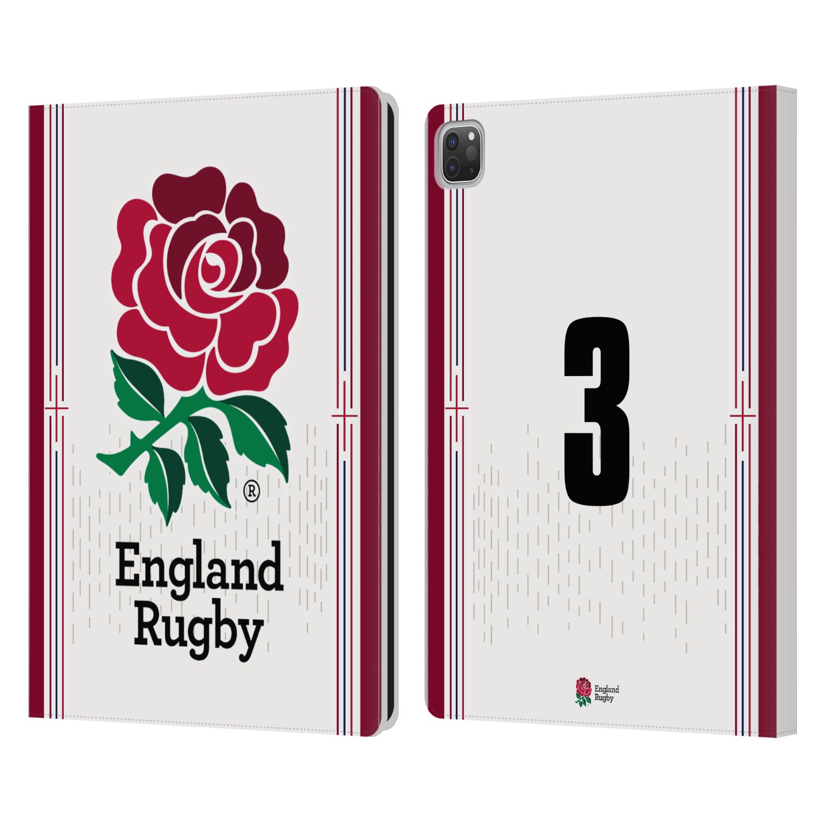 ENGLAND RUGBY UNION 2023/24 PLAYERS HOME KIT LEATHER BOOK CASE FOR APPLE iPAD - Picture 9 of 21