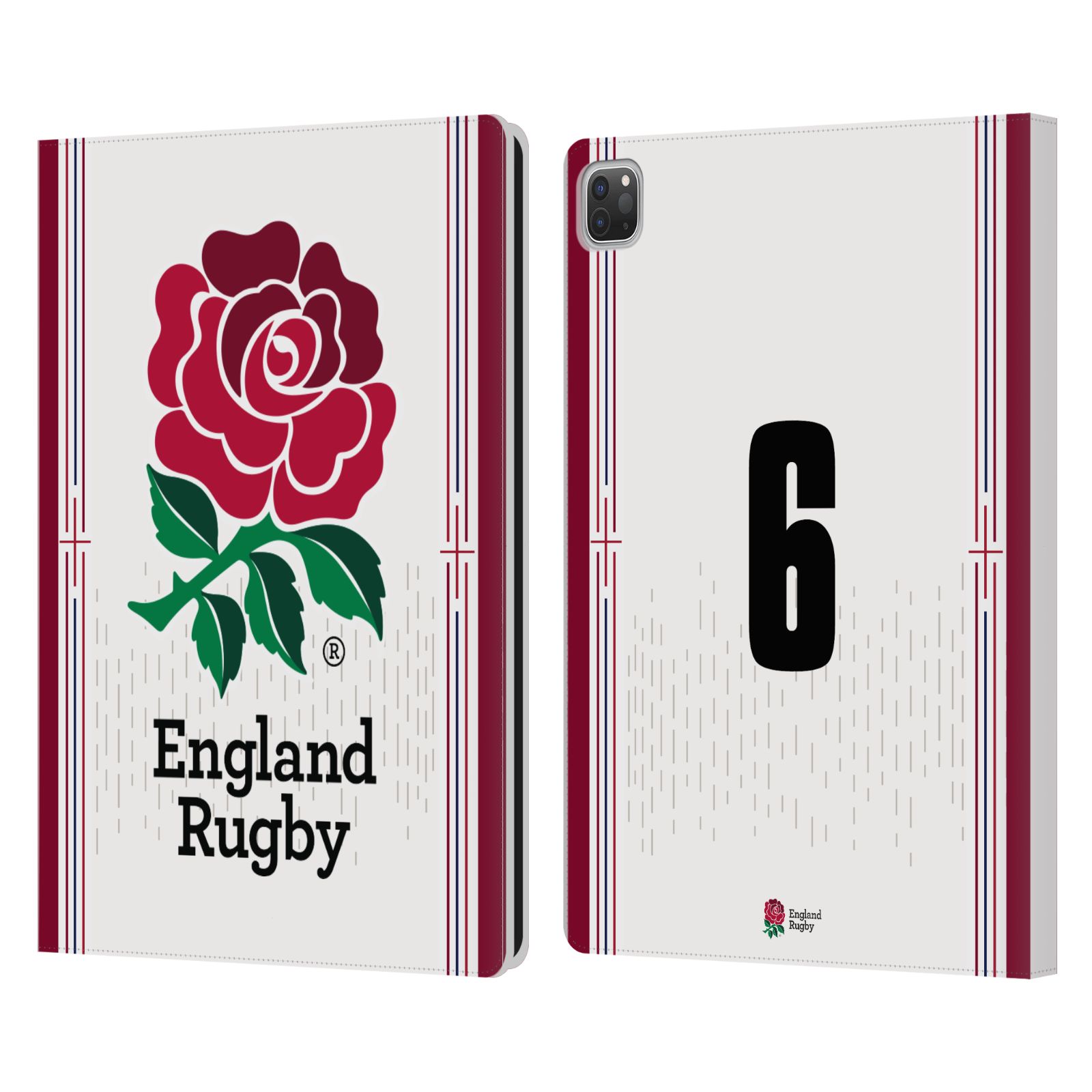 ENGLAND RUGBY UNION 2023/24 PLAYERS HOME KIT LEATHER BOOK CASE FOR APPLE iPAD - Picture 12 of 21