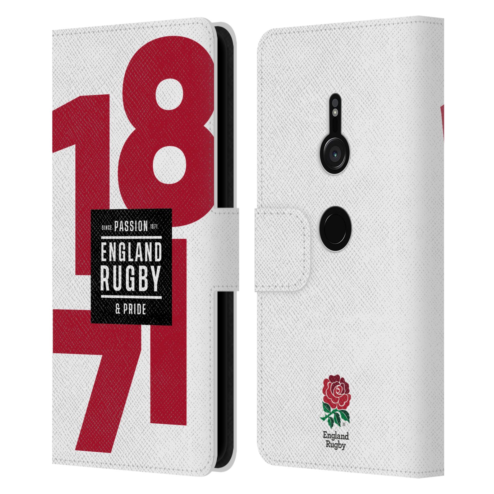 FUNDA BILLETERA OFICIAL INGLAND RUGBY UNION ROJO CUERO ROSA LIBRO PARA TELÉFONOS SONY 1 - Imagen 7 de 14