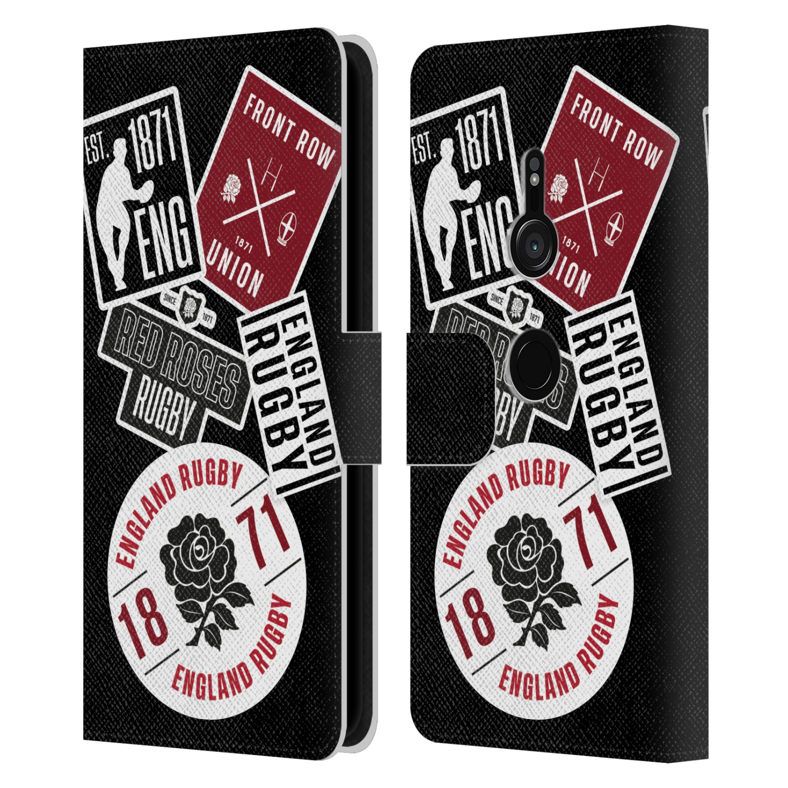 FUNDA BILLETERA OFICIAL INGLAND RUGBY UNION ROJO CUERO ROSA LIBRO PARA TELÉFONOS SONY 1 - Imagen 11 de 14