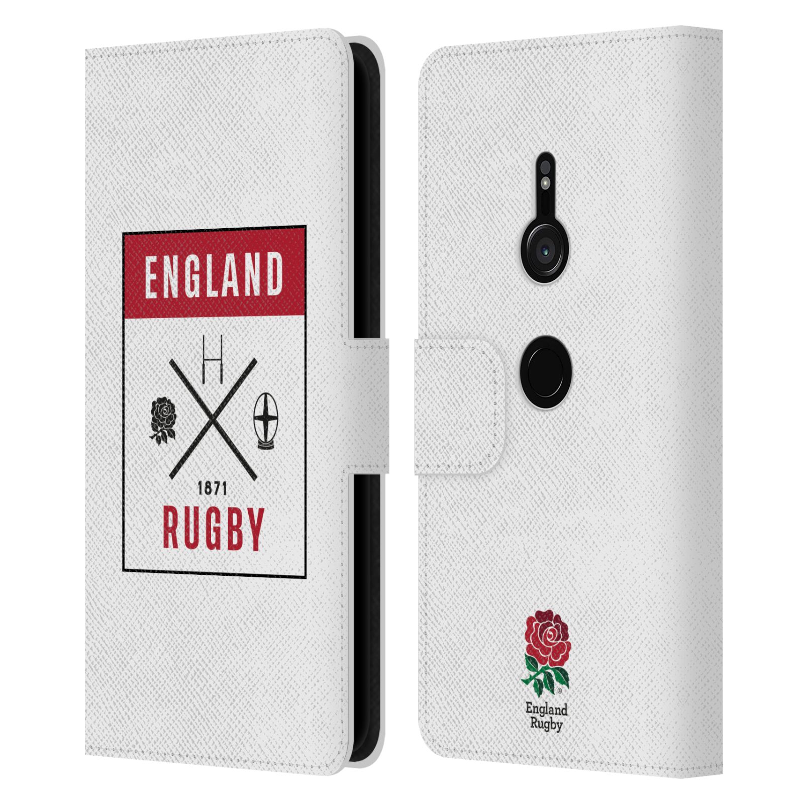 FUNDA BILLETERA OFICIAL INGLAND RUGBY UNION ROJO CUERO ROSA LIBRO PARA TELÉFONOS SONY 1 - Imagen 10 de 14
