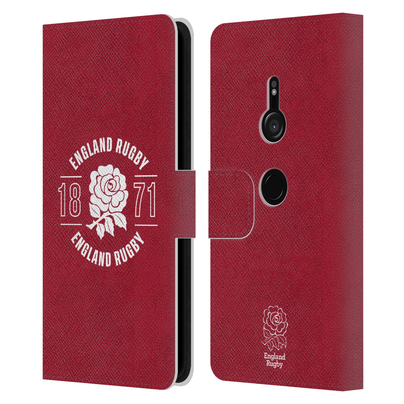 FUNDA BILLETERA OFICIAL INGLAND RUGBY UNION ROJO CUERO ROSA LIBRO PARA TELÉFONOS SONY 1 - Imagen 8 de 14