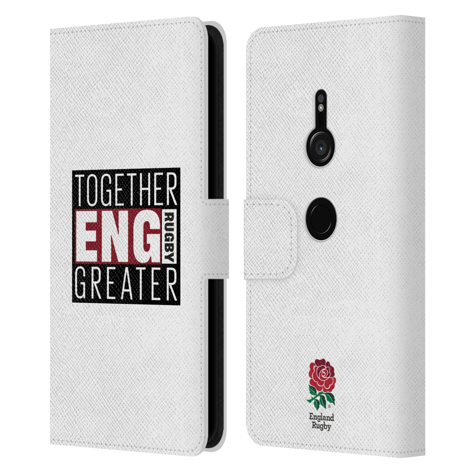 FUNDA BILLETERA OFICIAL INGLAND RUGBY UNION ROJO CUERO ROSA LIBRO PARA TELÉFONOS SONY 1 - Imagen 14 de 14