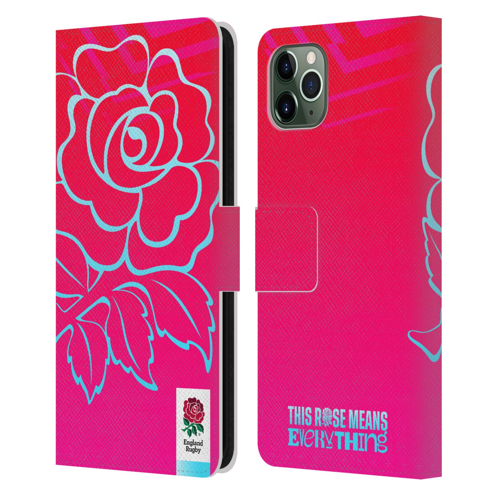 ENGLAND RUGBY UNION THIS ROSE MEANS EVERYTHING LEATHER BOOK CASE APPLE iPHONE - Picture 11 of 13