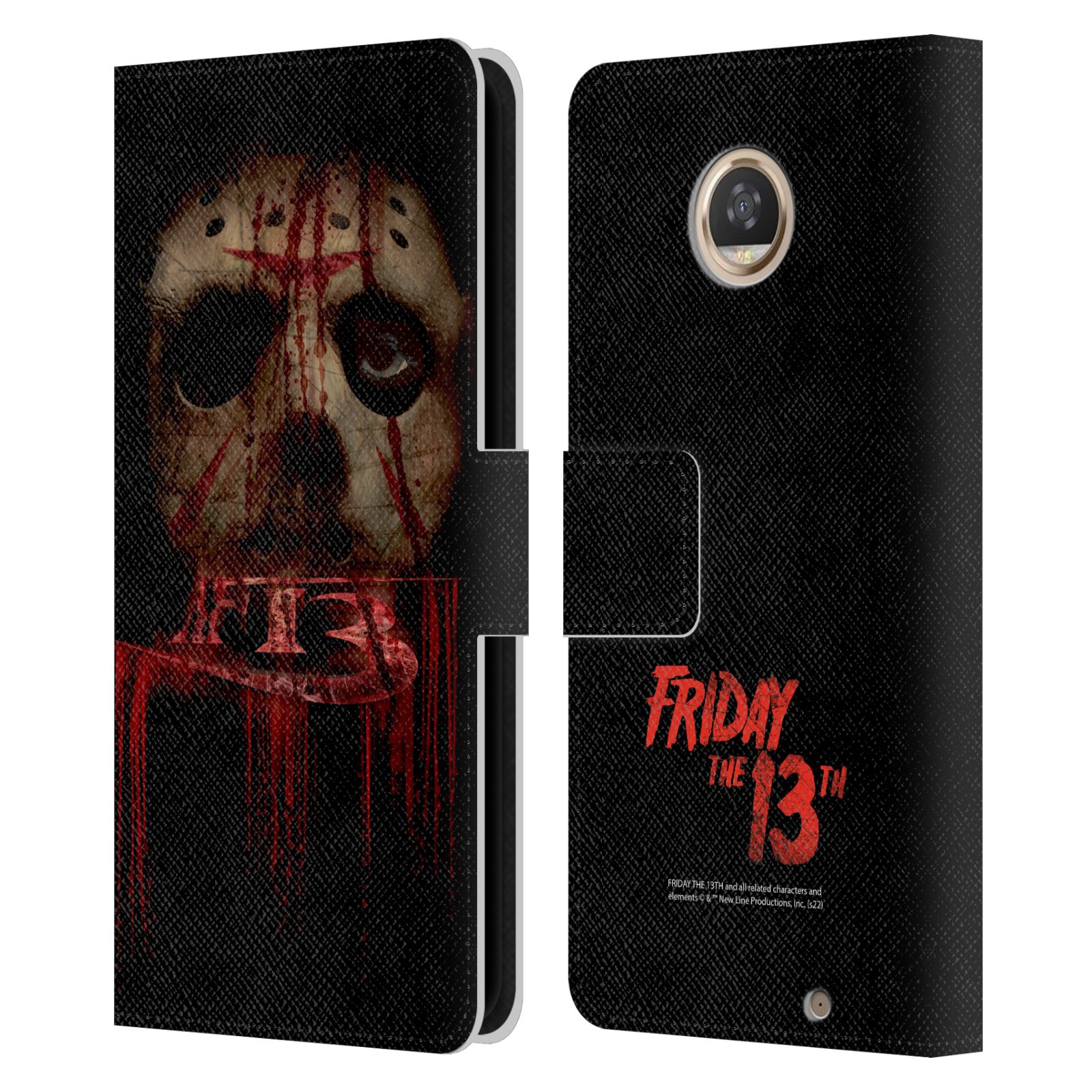 OFFICIAL FRIDAY THE 13TH 2009 GRAPHICS LEATHER BOOK CASE FOR MOTOROLA PHONES