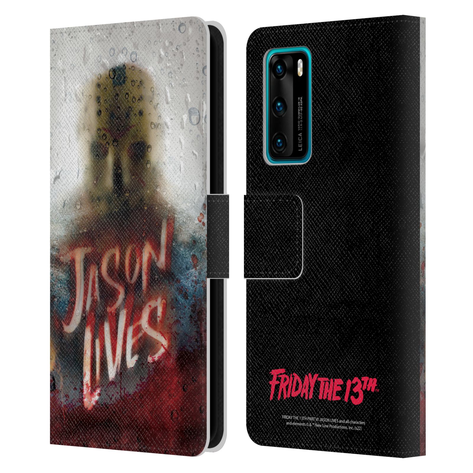 FRIDAY THE 13TH PART VI JASON LIVES KEY ART LEATHER BOOK CASE FOR HUAWEI PHONE 4 - Picture 8 of 8