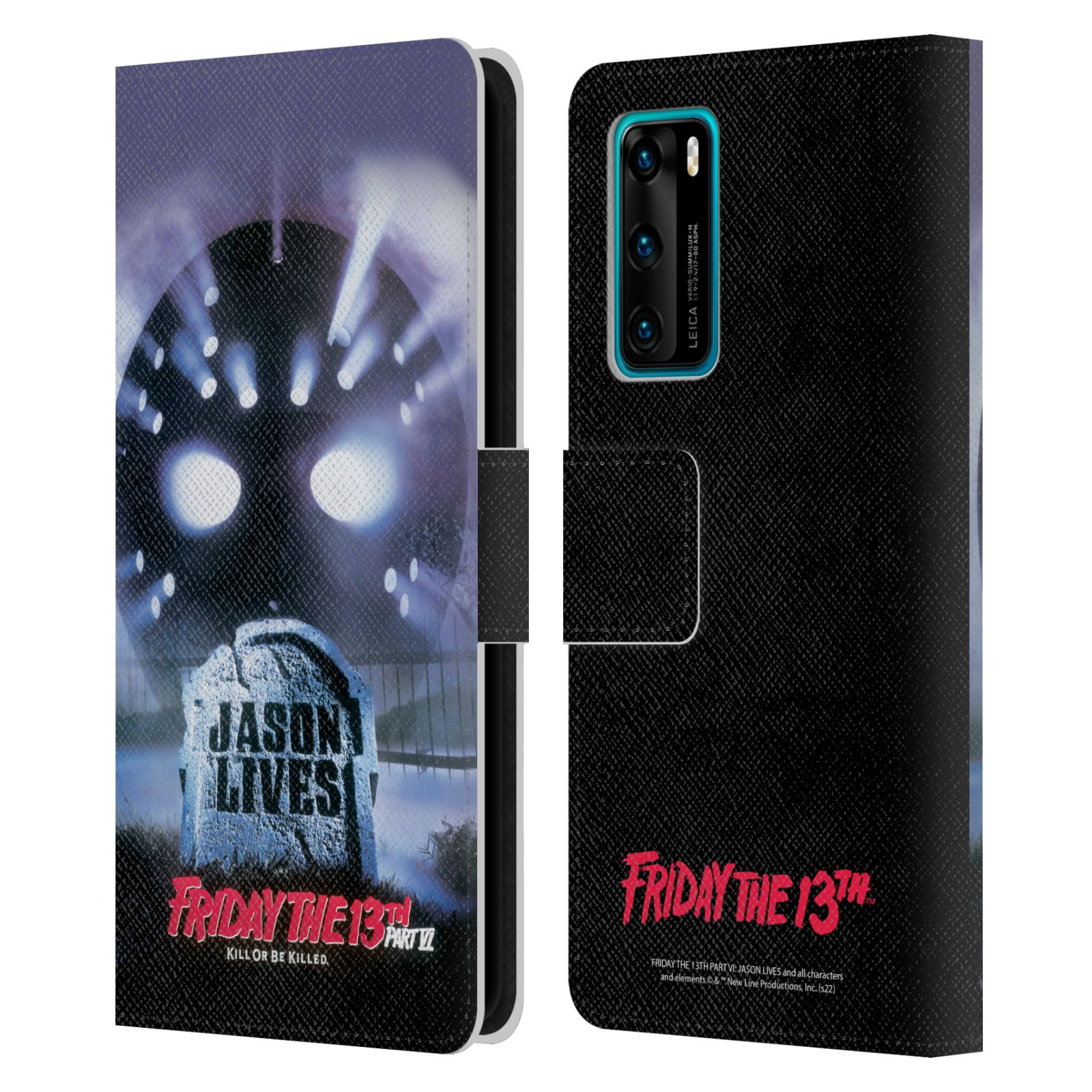 FRIDAY THE 13TH PART VI JASON LIVES KEY ART LEATHER BOOK CASE FOR HUAWEI PHONE 4 - Picture 7 of 8