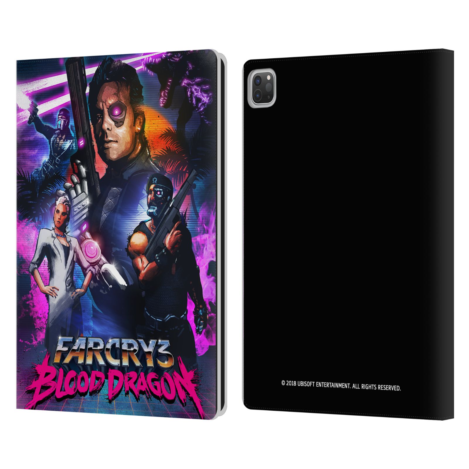 OFFICIAL FAR CRY 3 BLOOD DRAGON KEY ART LEATHER BOOK WALLET CASE FOR APPLE iPAD