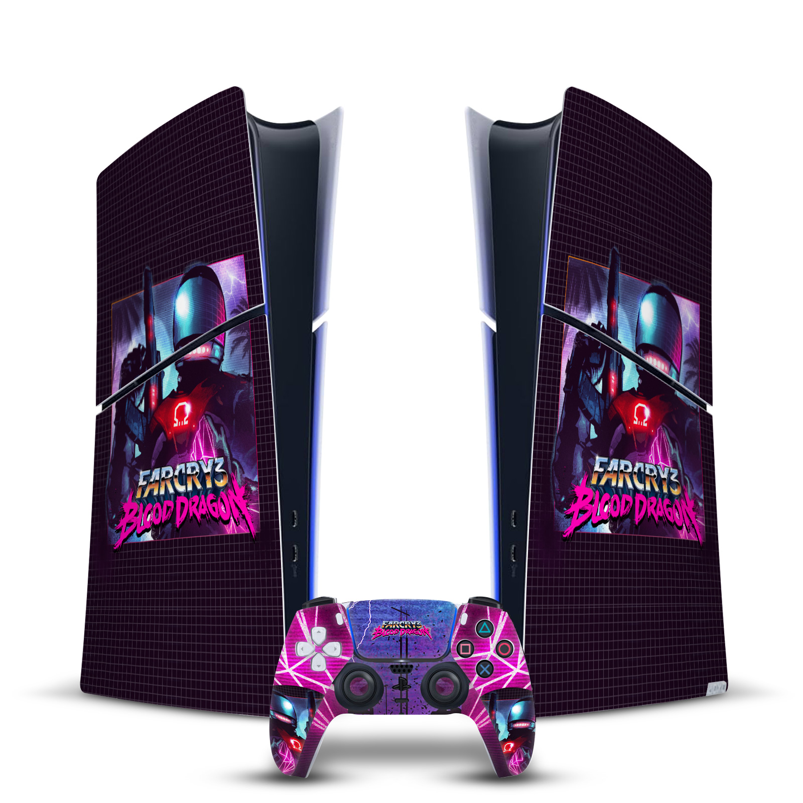 FAR CRY 3 BLOOD DRAGON KEY ART VINYL SKIN FOR PS5 SLIM DIGITAL EDITION BUNDLE