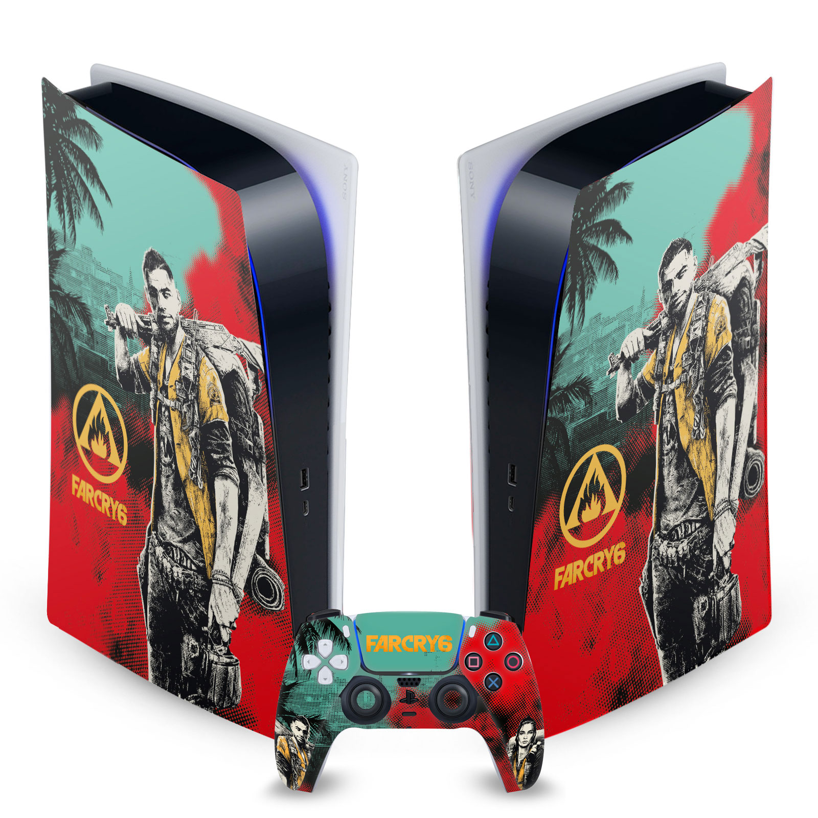 Official Far Cry 6 Graphics Logo Matte Vinyl Faceplate Sticker Gaming Skin  Decal Cover Compatible with Sony Playstation 5 PS5 Disc Edition Console &  DualSense Controller : : Electronics
