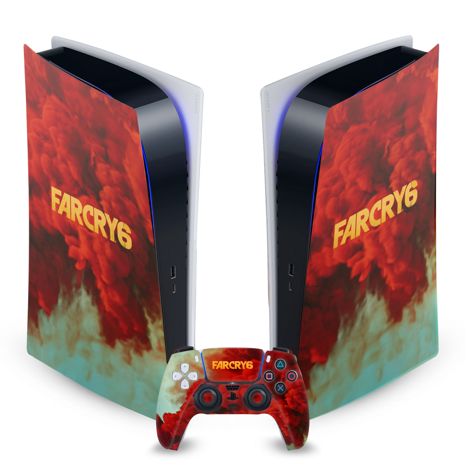 OFFICIAL FAR CRY 6 GRAPHICS VINYL SKIN DECAL FOR SONY PS5 DIGITAL EDITION BUNDLE