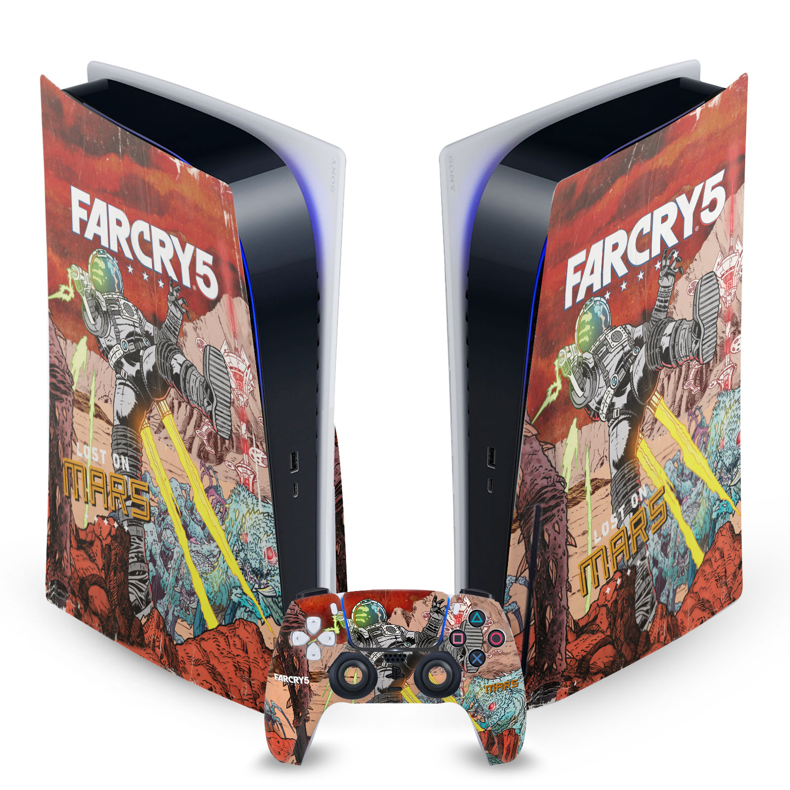 OFFICIAL FAR CRY ARTE CLAVE VINYL SKIN DECAL FOR SONY PS5 DISC EDITION BUNDLE