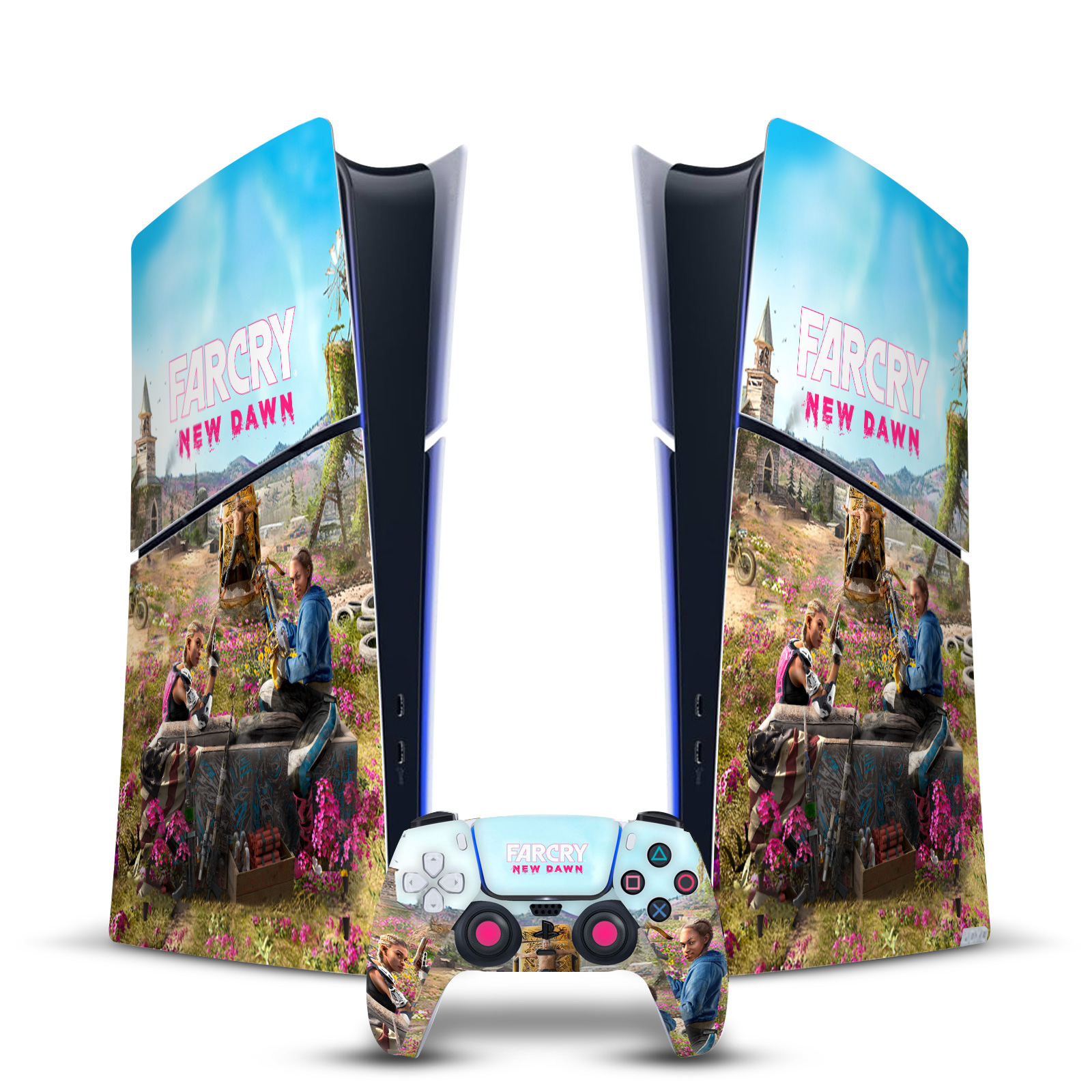 FAR CRY NEW DAWN KEY ART VINYL SKIN FOR PS5 SLIM DIGITAL CONSOLE & CONTROLLER