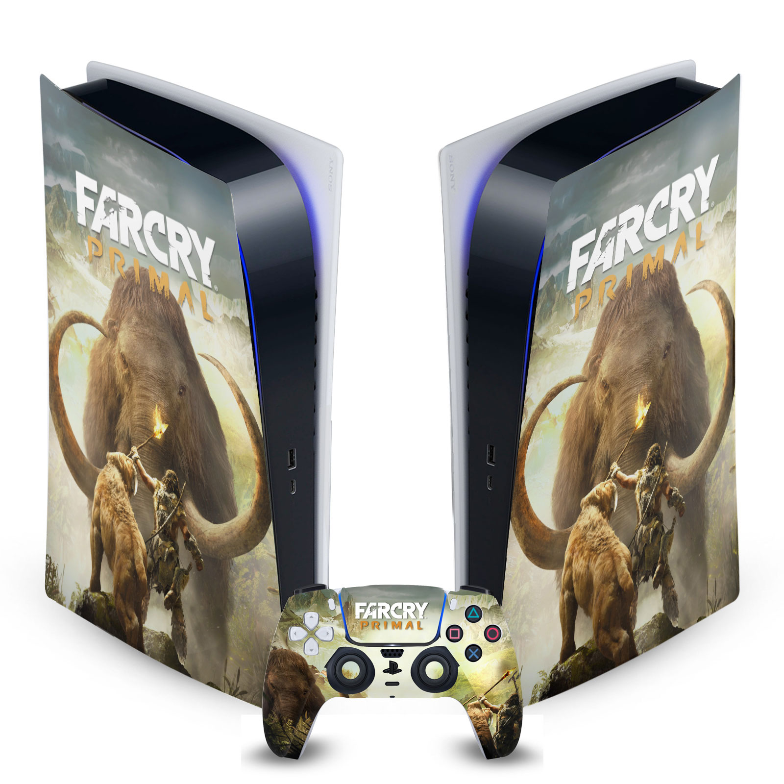 OFFICIAL FAR CRY PRIMAL KEY ART VINYL SKIN FOR SONY PS5 DIGITAL EDITION BUNDLE