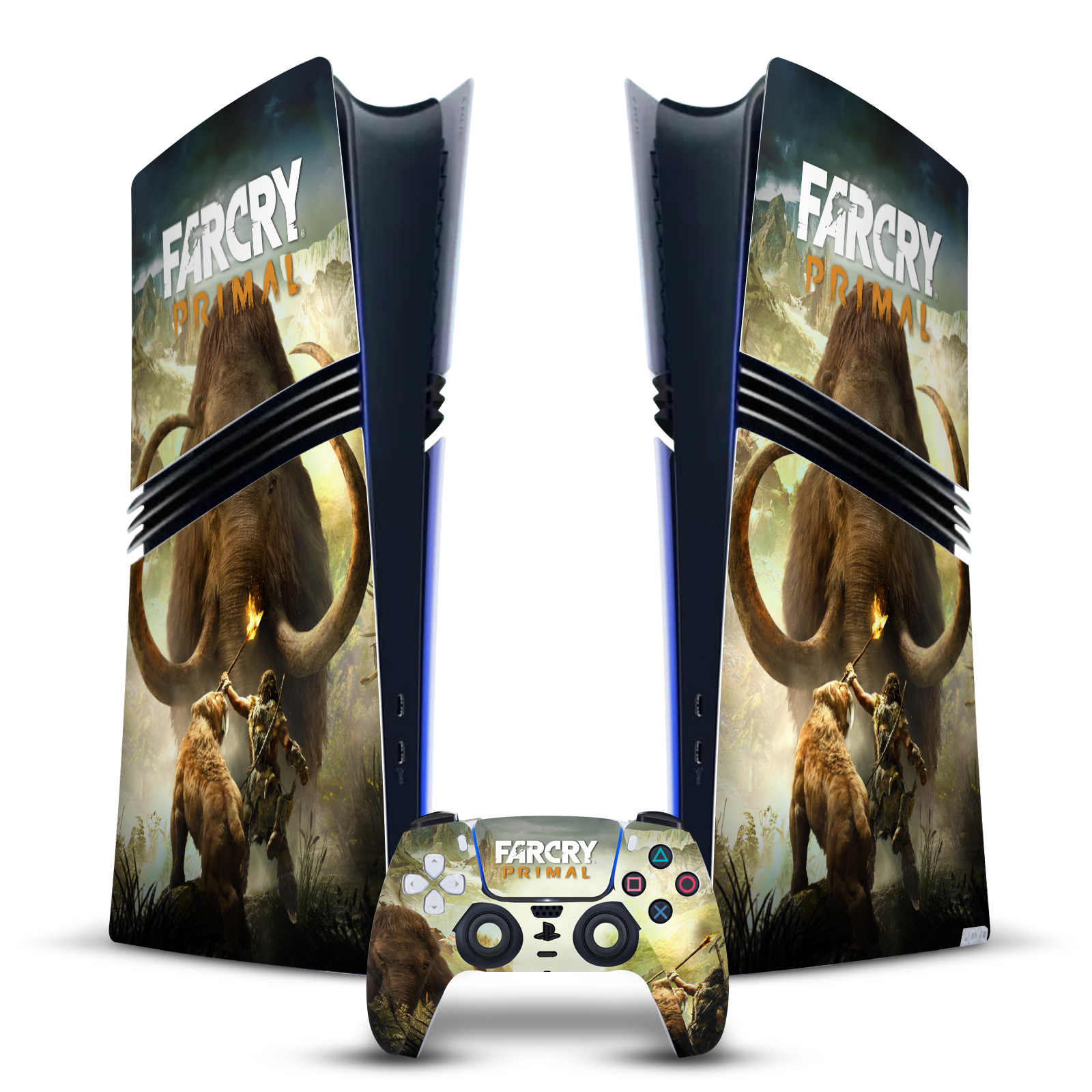 FAR CRY PRIMAL KEY ART VINYL SKIN FOR SONY PS5 PRO DIGITAL EDITION BUNDLE