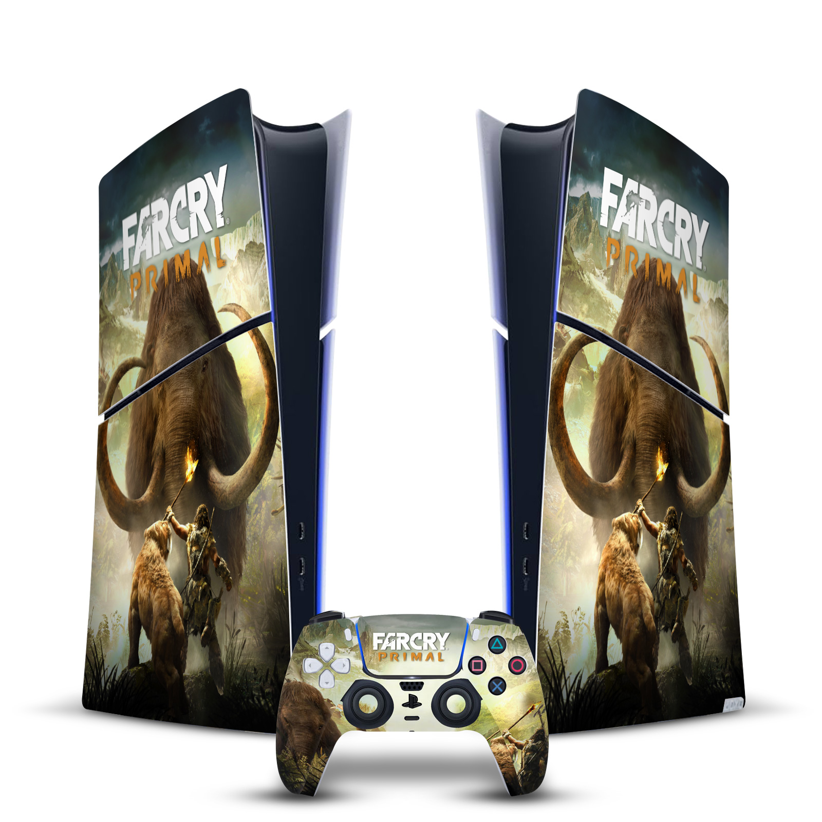 FAR CRY PRIMAL KEY ART VINYL SKIN FOR PS5 SLIM/PRO DIGITAL CONSOLE & CONTROLLER