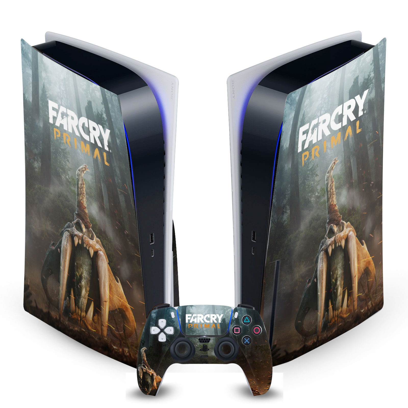 OFFICIAL FAR CRY PRIMAL KEY ART VINYL SKIN FOR SONY PS5 DISC EDITION BUNDLE