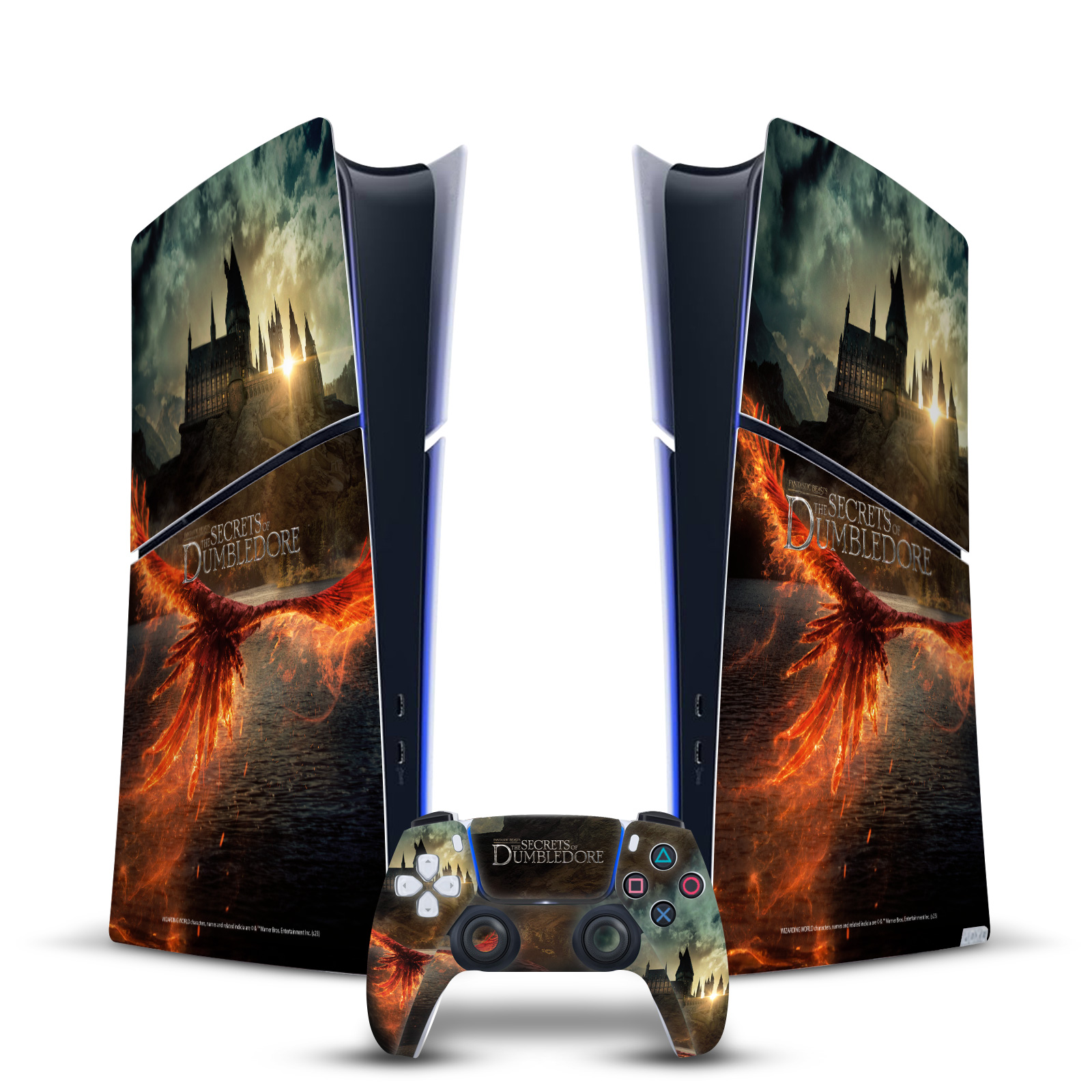 SECRETS OF DUMBLEDORE KEY ART SKIN PS5 SLIM DIGITAL EDITION CONSOLE & CONTROLLER