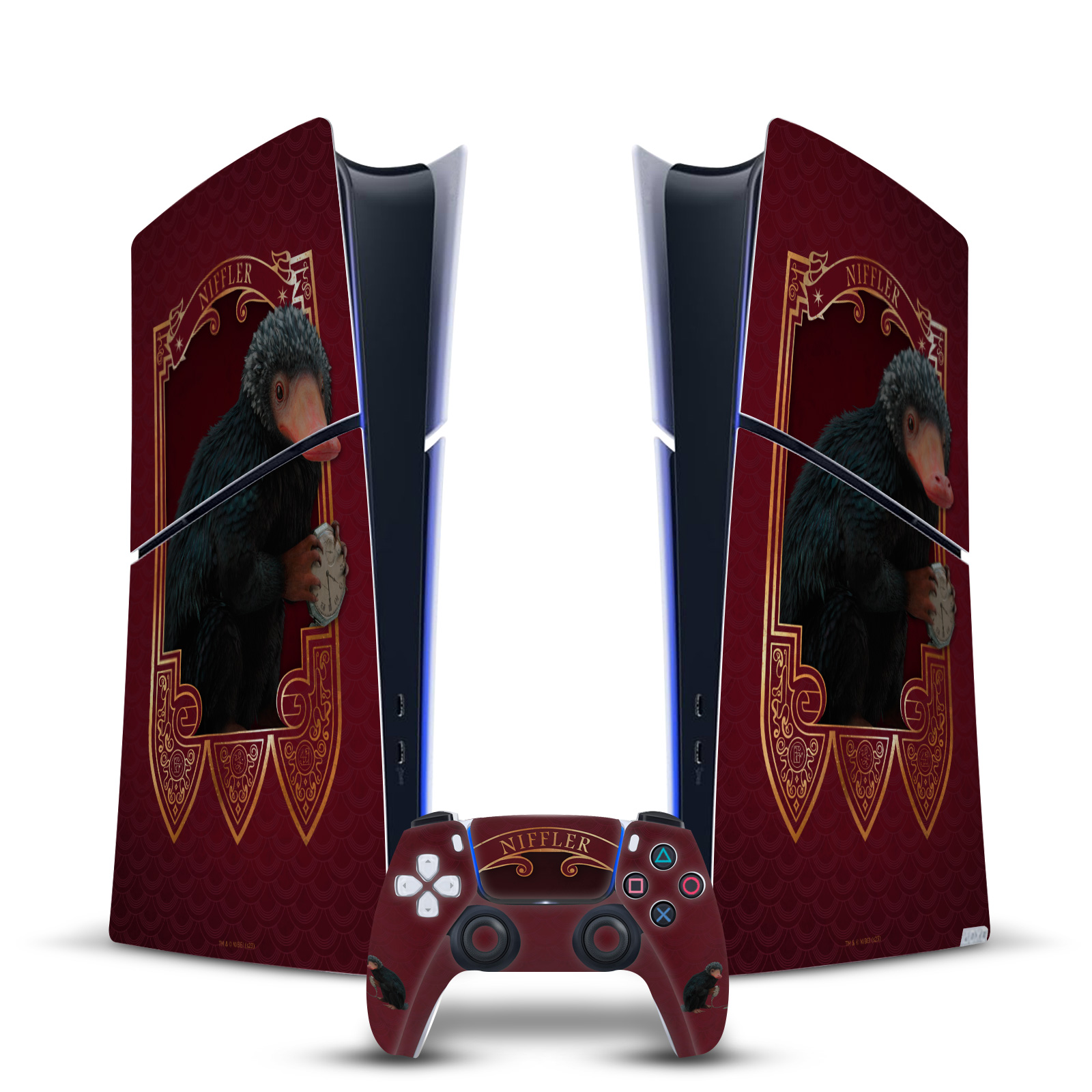 FANTASTIC BEASTS KEY ART AND BEASTS VINYL SKIN DECAL FOR PS5 SLIM DIGITAL BUNDLE